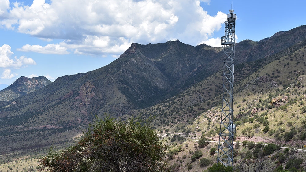 A surveillance tower in Coronado National Memorial in Arizona