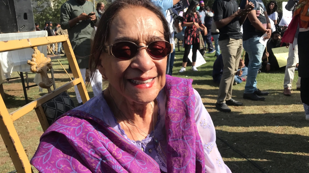 Nadira Hasnain says she attended the march in ‘solidarity with all those girls who don’t get a chance to be educated’