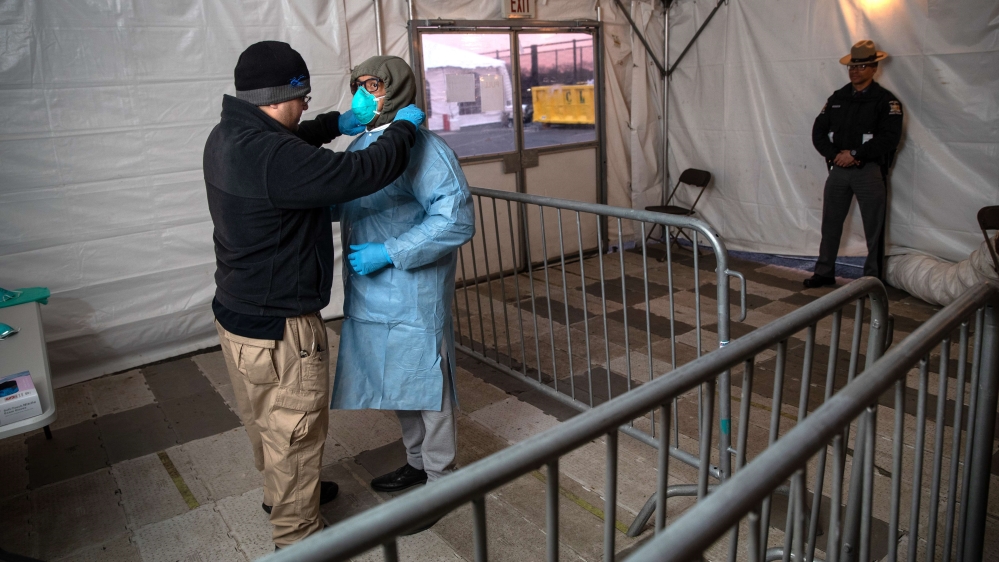 New Yorkers Get Coronavirus Tests At Lehman College In The Bronx