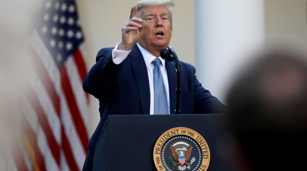 Trump speaking