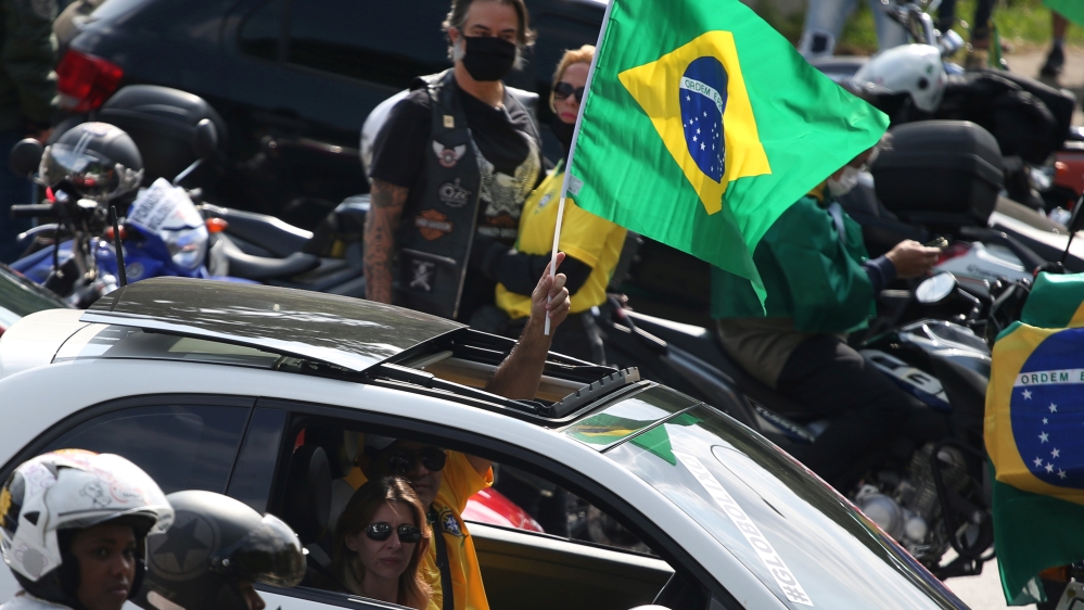 Coronavirus Brazil protest