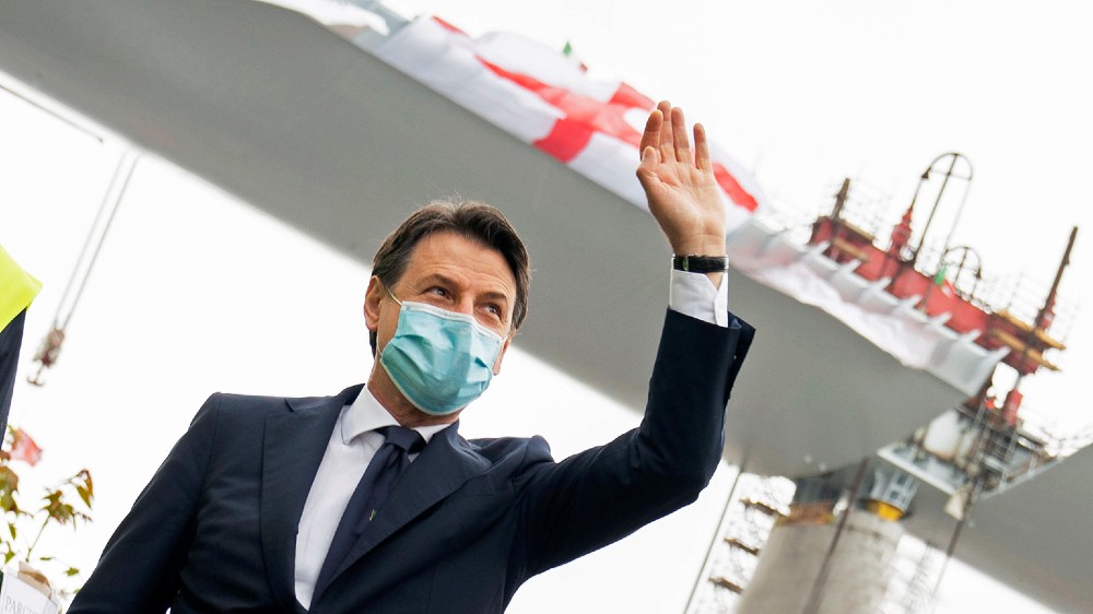 Conte in Genoa - Reuters