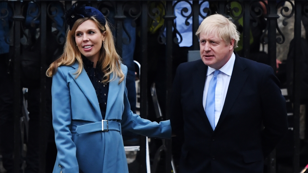 Johnson, 55 and and his fiancee Symonds, 32, announced in February that they were expecting a child