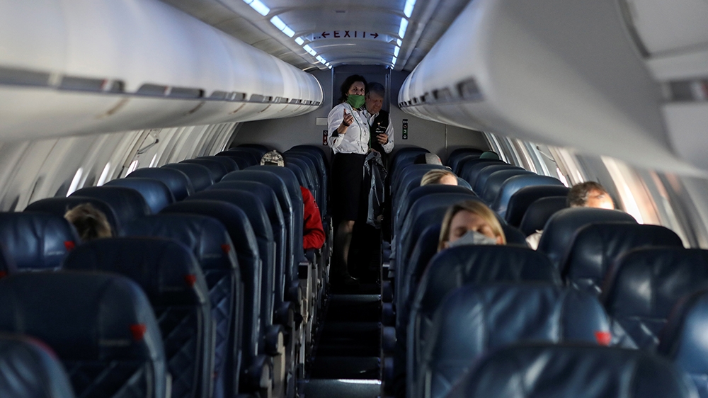 Delta Air Lines Inc and United Airlines Holdings Inc have told employees that they may deny boarding at the gate to anyone not wearing a face covering