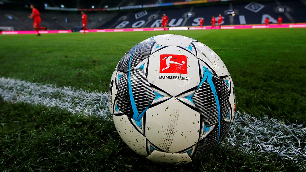 General view of a match ball during the warm up before the match that will be played behind closed while the number of coronavirus cases grow around the world