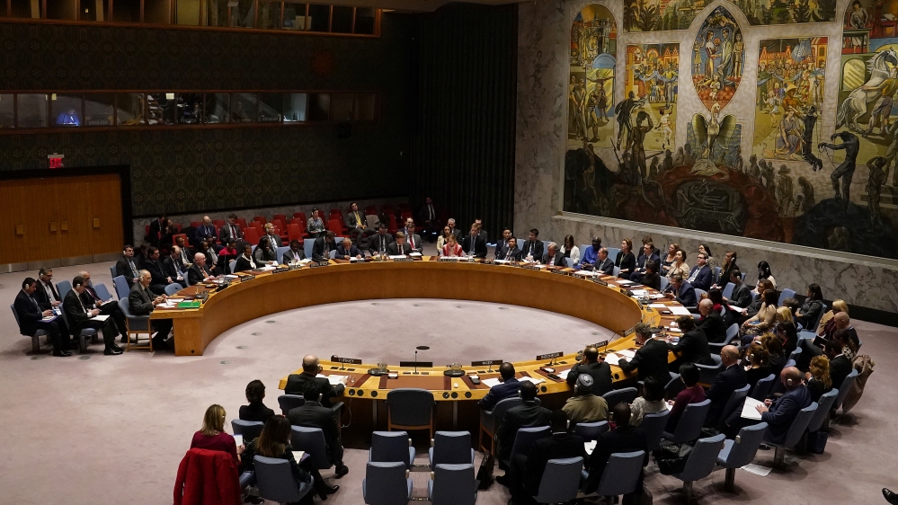 UN Security Council meets about situation in Syria at UN Headquarters in New York City