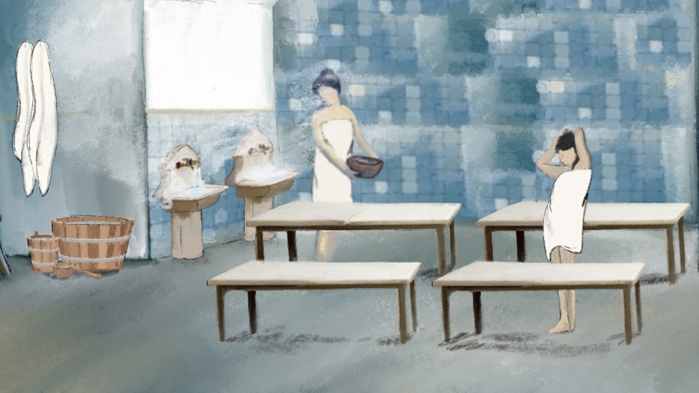 Russian bathhouse illustration 2