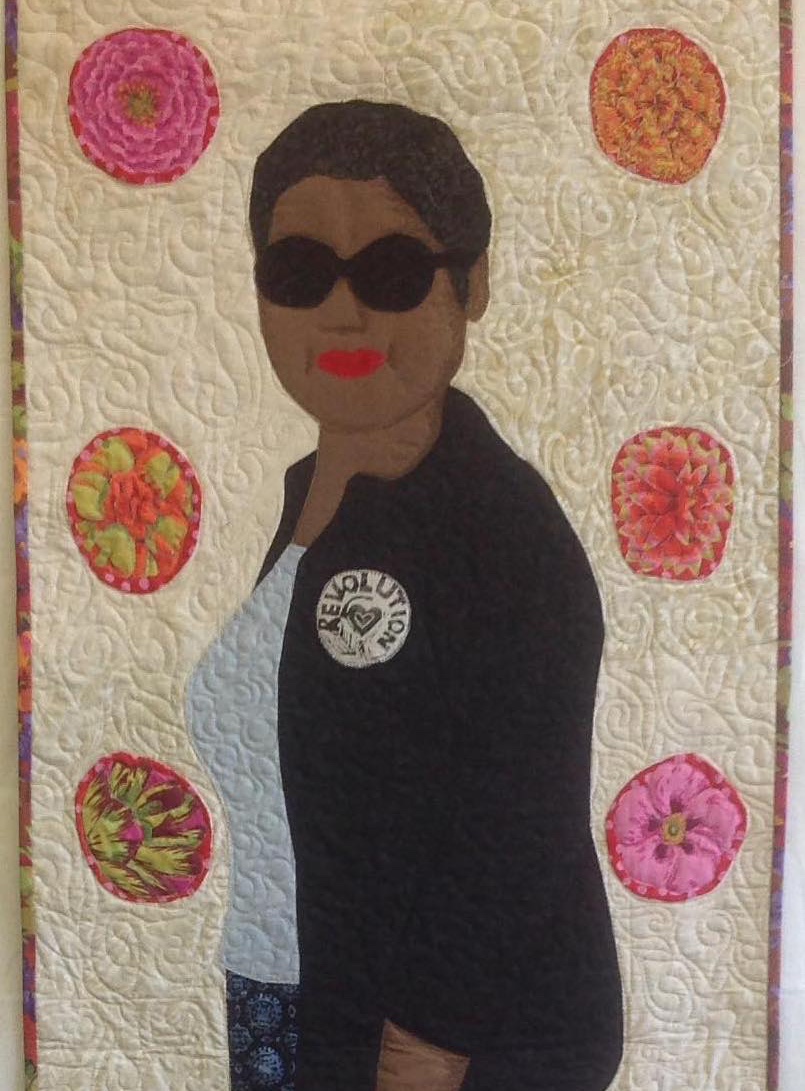 A self-portrait quilt of Brooklyn-based artist Sylvia Hernandez [Courtesy of Sylvia Hernandez]