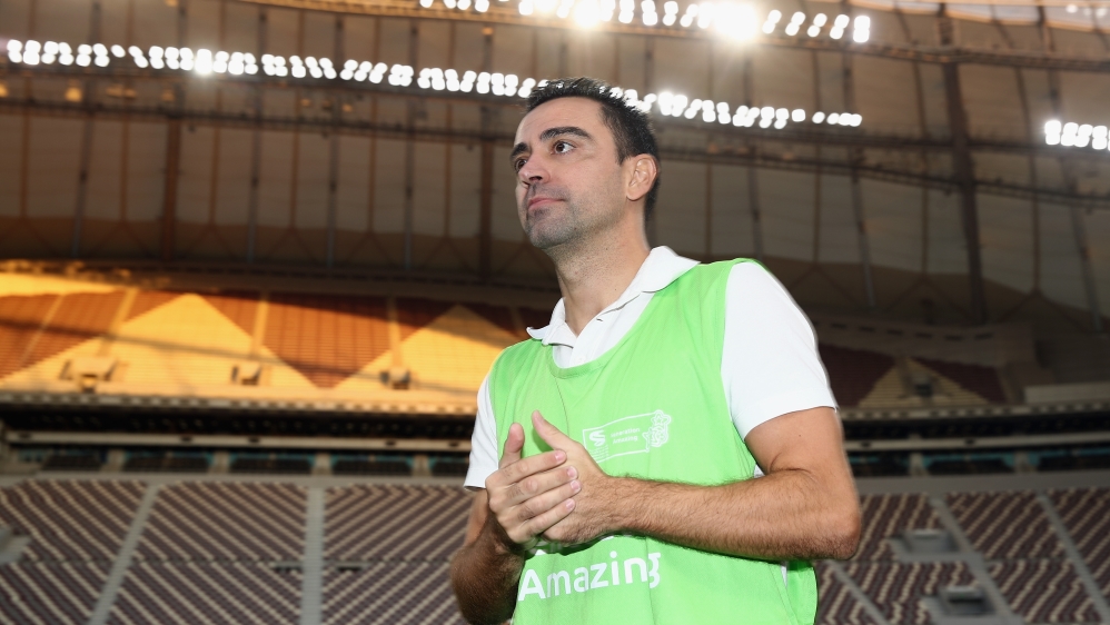 Former Spanish football professional and World Cup 2022 ambassador Xavi Hernandez in Doha, Qatar