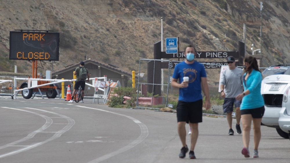 Parks and beaches have been shut down for the 4th of July US Independence Day holiday weekend as the coronavirus surges across the United States