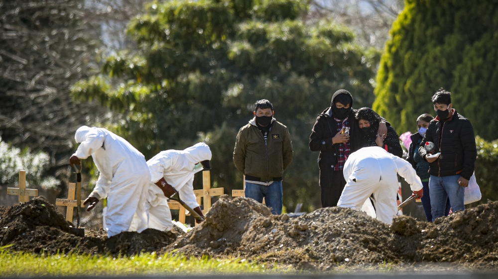 Coronavirus Victims Burials in Flores Cemetery