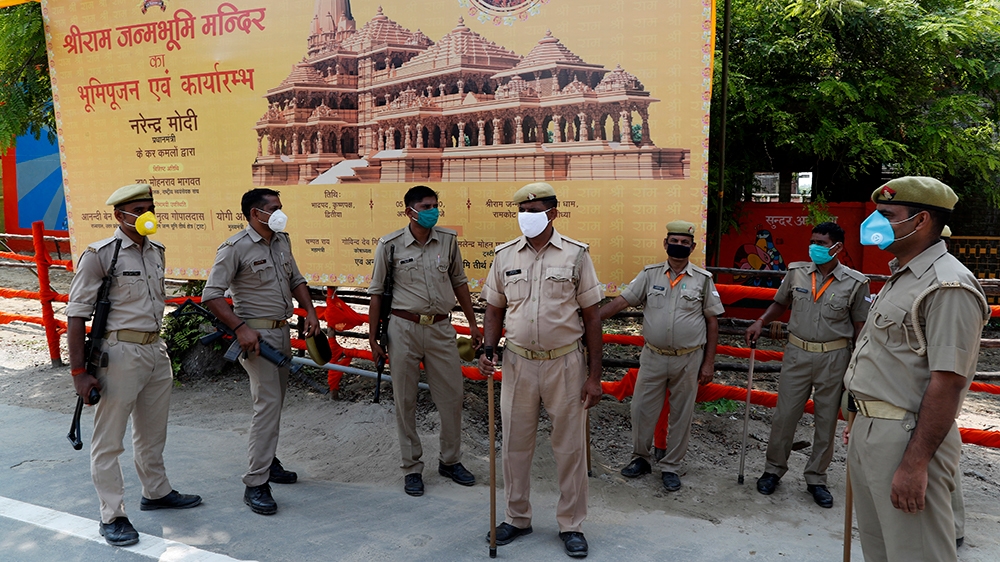 The temple will be about 72 metres (235 feet) wide, 91.5 metres (300 feet) long and 49 metres (161 feet) high with five domes with a total area of about 7,804 square metres