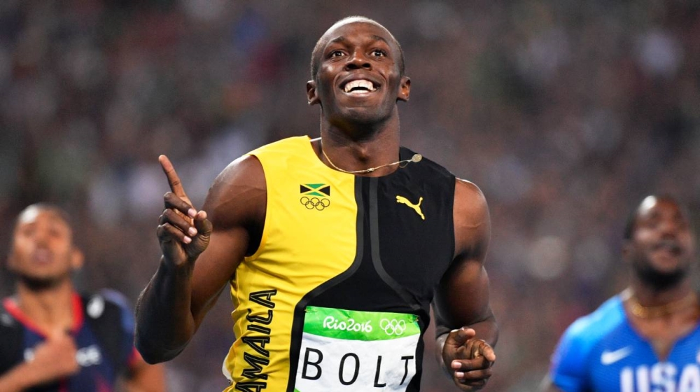 Olympic champion Usain Bolt, pictured here winning the men’s 100m at the Rio Games in 2016, has been diagnosed with coronavirus