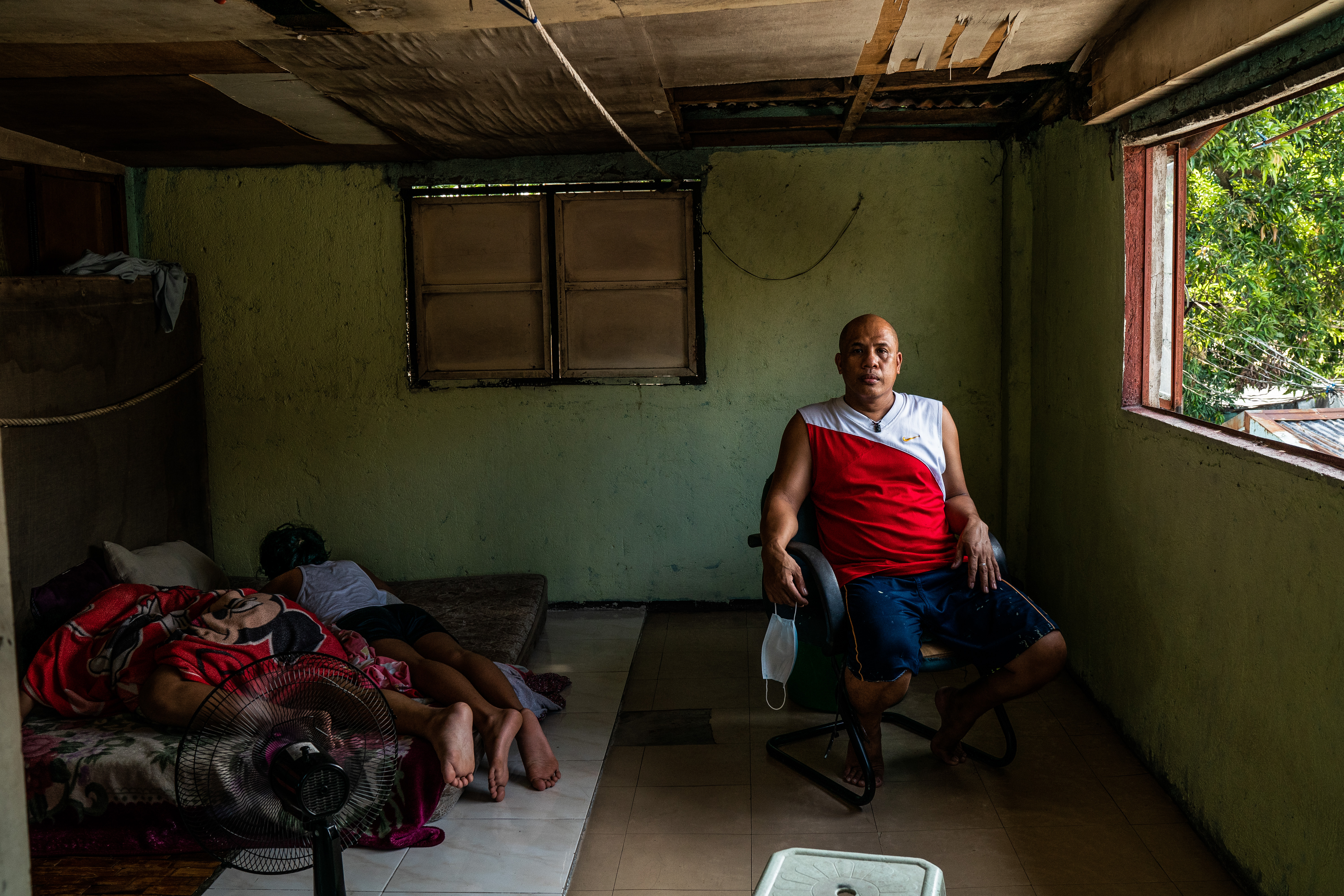 Jesus Gaboni at home in the Philippines. He was the more senior of the Filipino crew and moved Raul Calopez’s body to the ship’s freezer after he died. It is still there, and the boat is back on the high seas