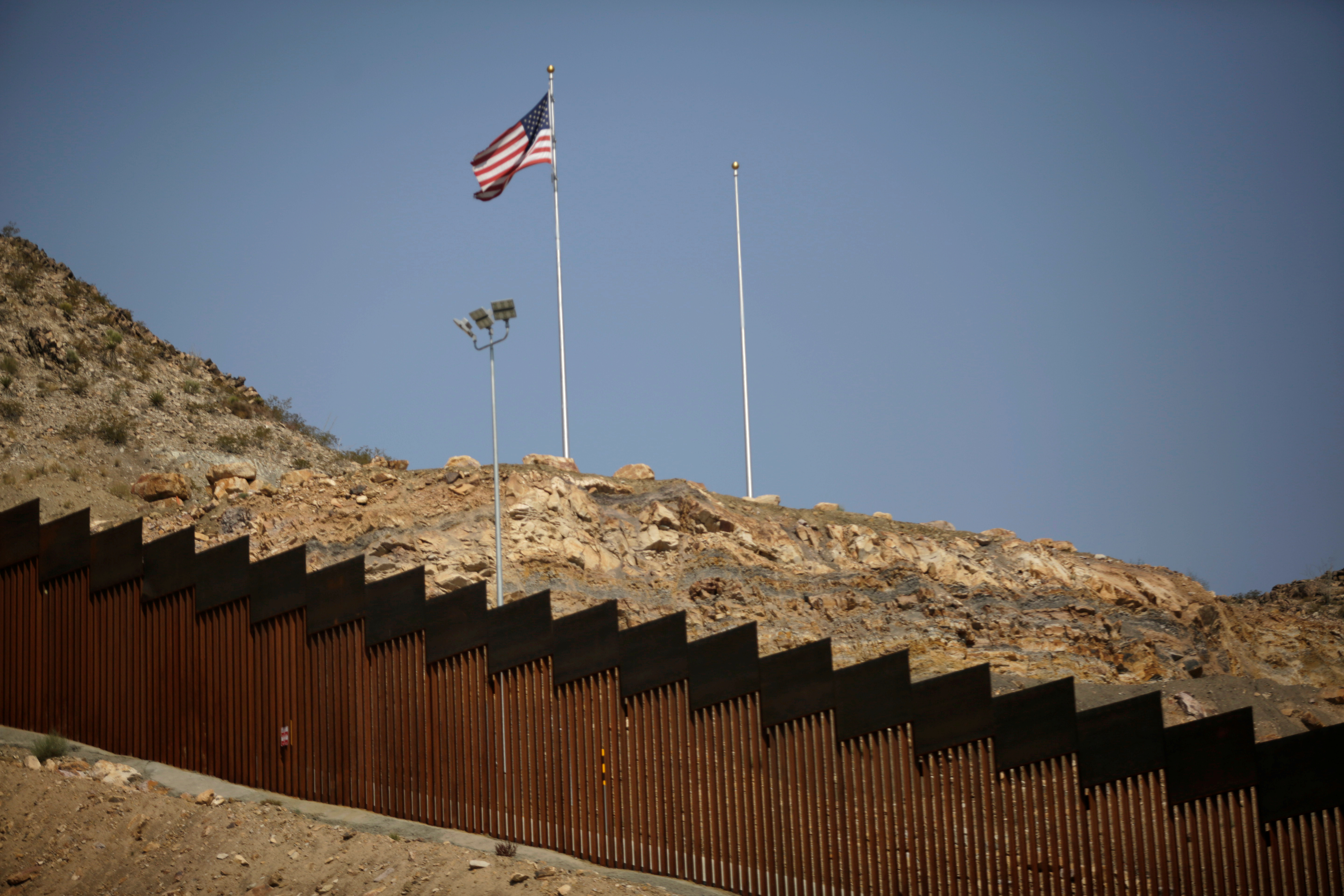 A border wall section allegedly built with money from Trump supporters who donated in the crowdfunding campaign called We Build the Wall is seen along the US-Mexico border in Ciudad Juarez, Mexico