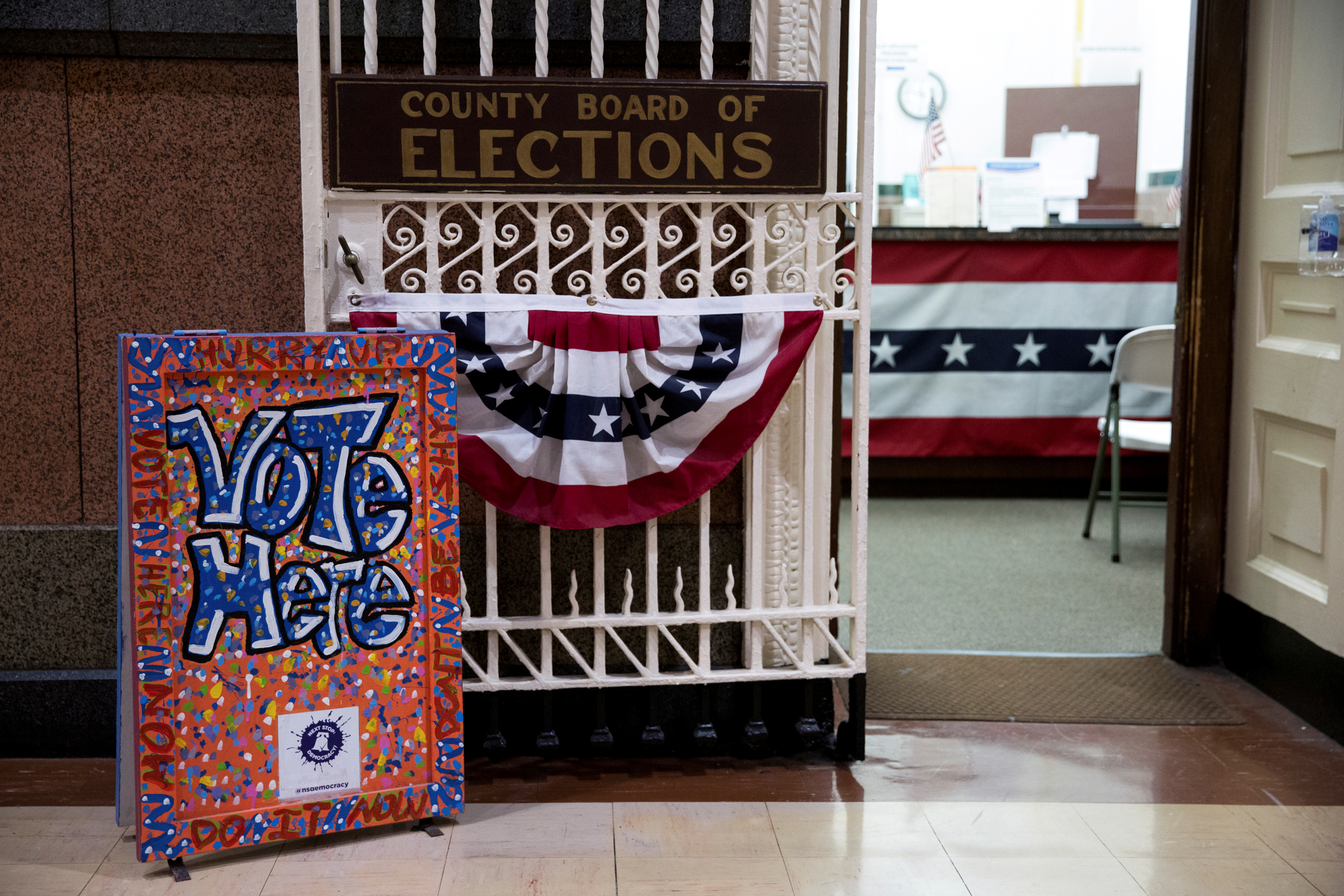 The Trump campaign cried foul after one of its operatives was denied access to a satellite voting location in Philadelphia, Pennsylvania, US
