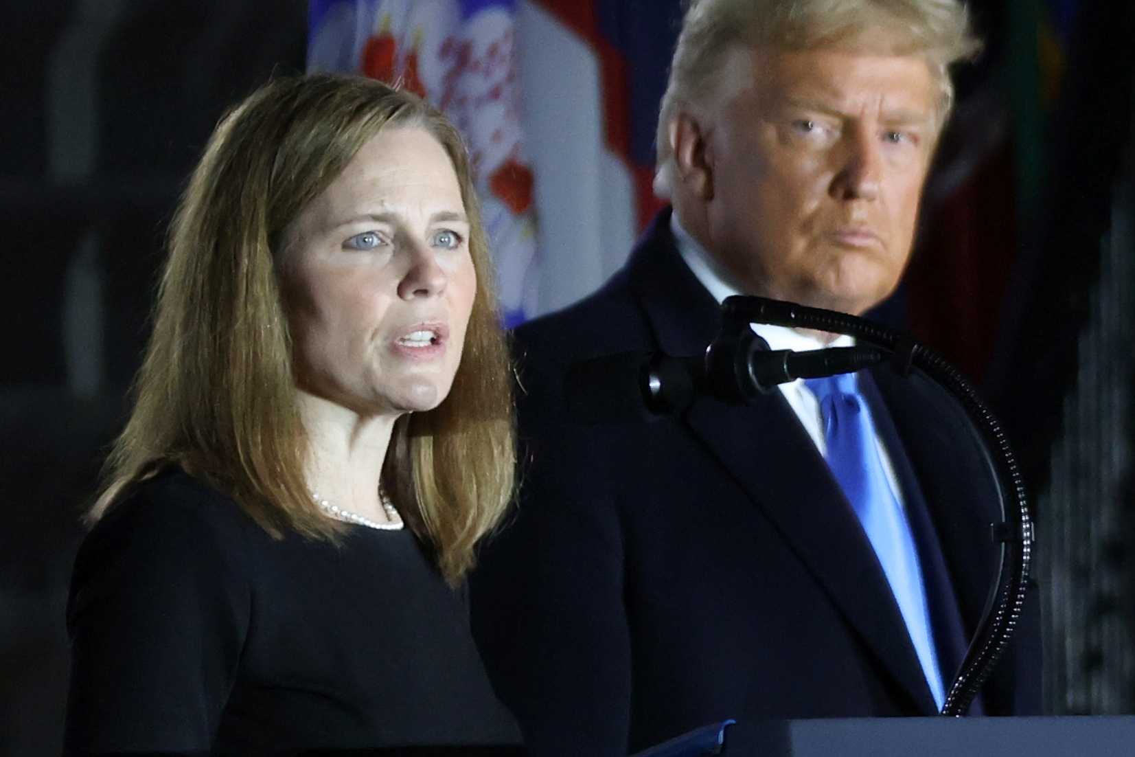 Conservative jurist Amy Coney Barrett replaced the late Ruth Bader Ginsburg in October, becoming Trump’s third appointment to the Supreme Court
