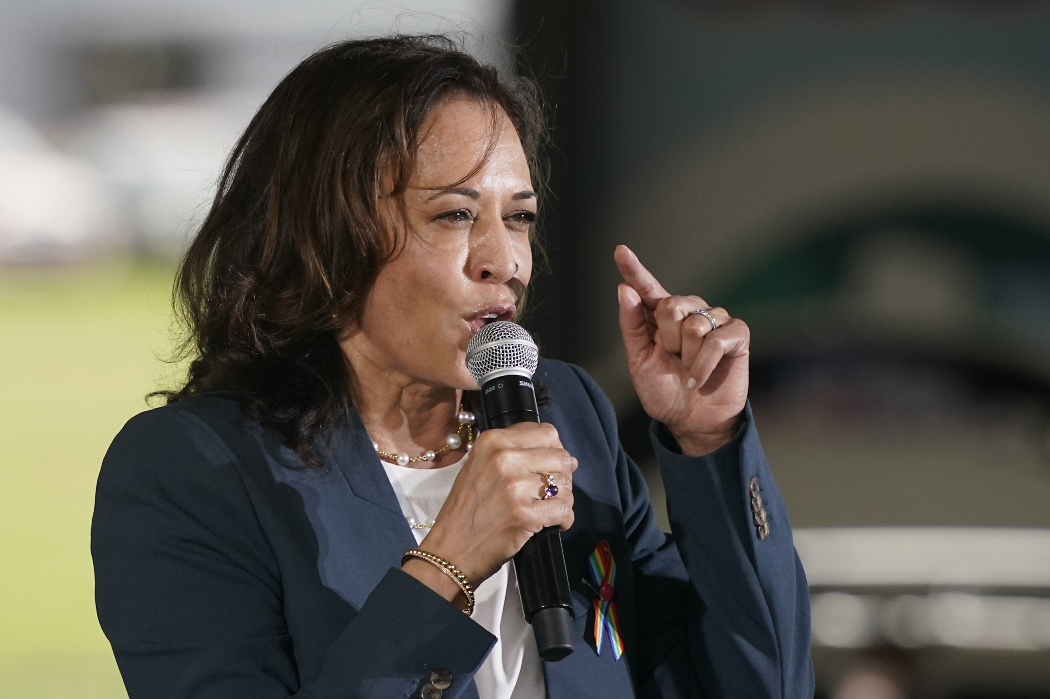 Democratic vice presidential candidate Kamala Harris, campaigning in Florida on Monday, October 19, 2020, drew a sharp contrast between Joe Biden’s economic policies and President Trump’s