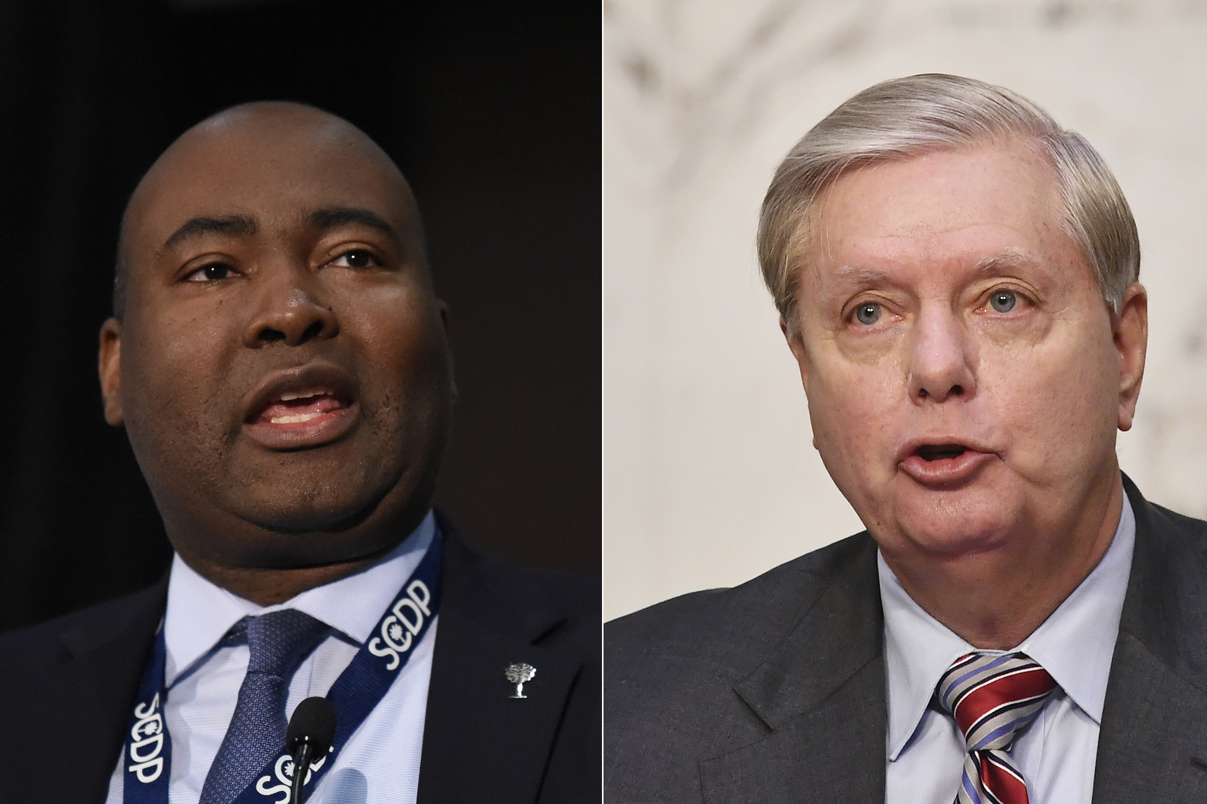 Jaime Harrison and Lindsey Graham [The Associated Press]