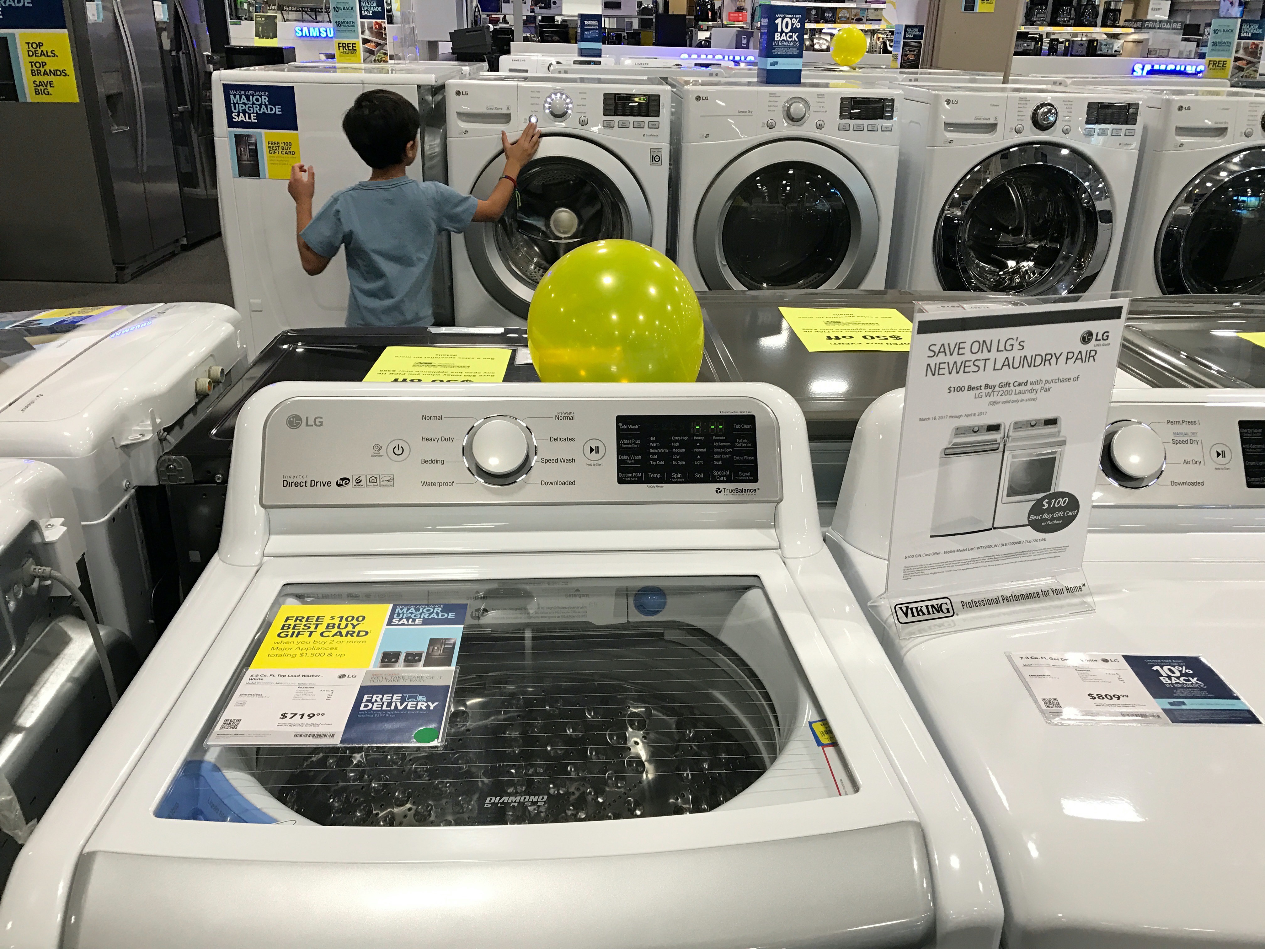 Durable goods are seen on sale in a store in Los Angeles, California, the United States