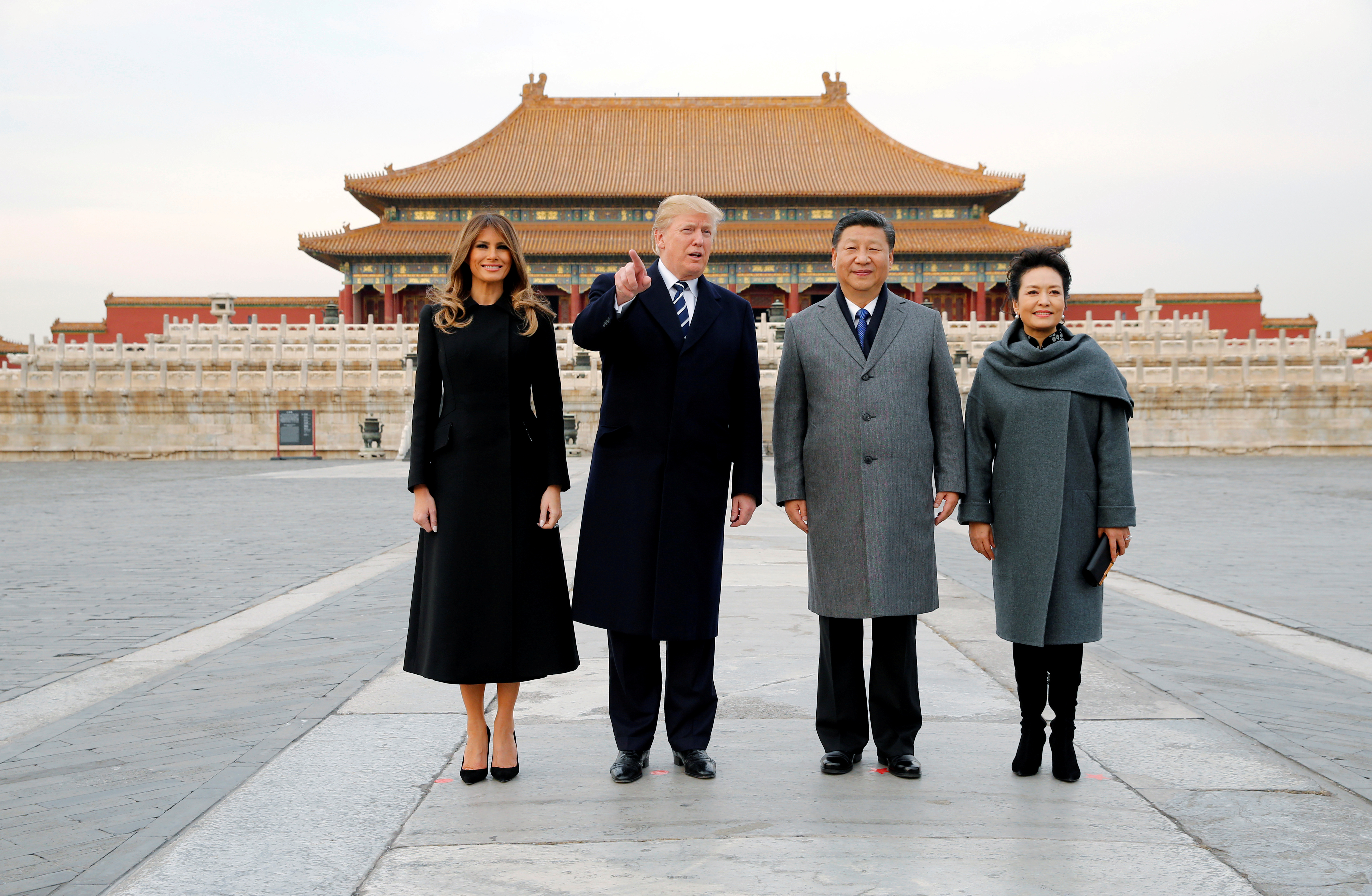 In November 2017, US President Donald Trump and first lady Melania Trump joined the Chinese president and his wife for a state dinner in the Forbidden City. Ties have deteriorated sharply since