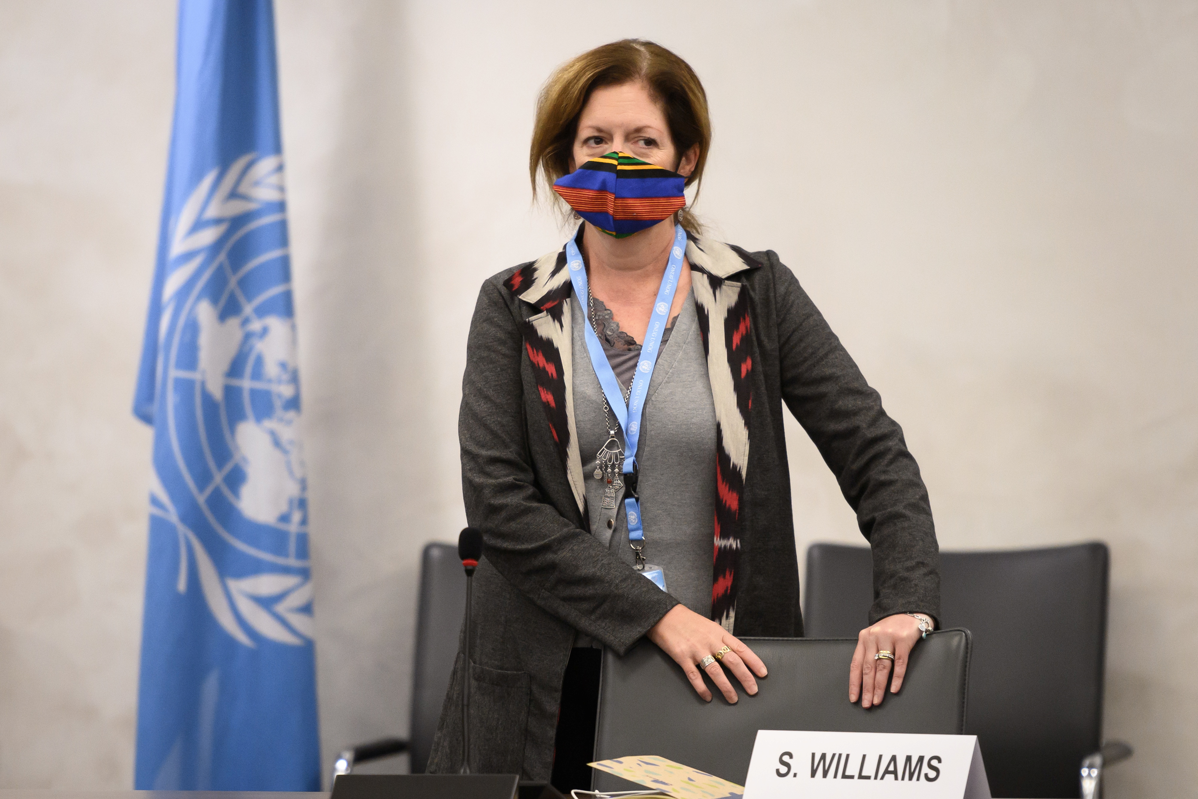 Envoy Stephanie Williams attends talks between rival Libya factions at the UN in Geneva