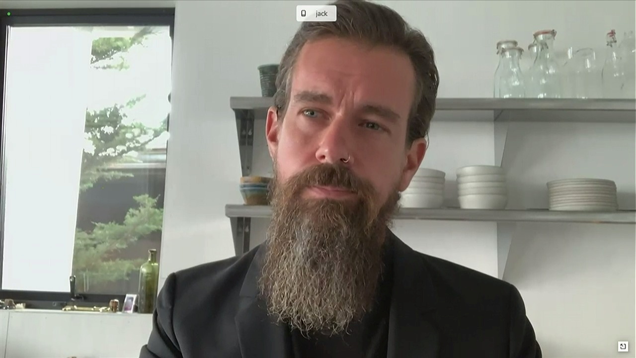 Twitter CEO Jack Dorsey testifies remotely before the Senate Judiciary Committee.