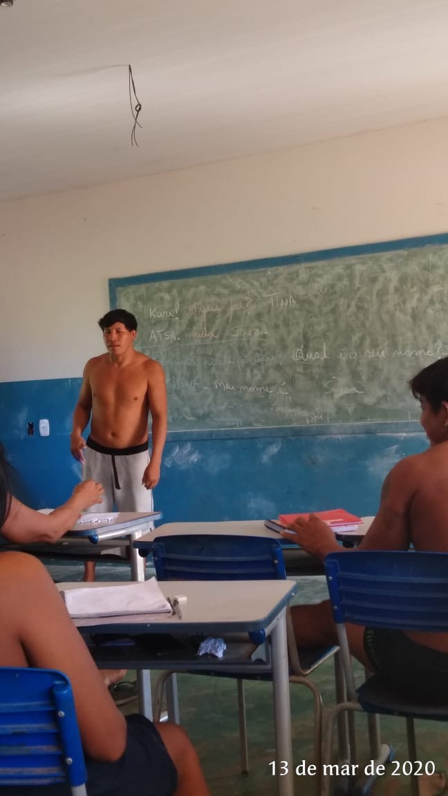 Walamatiu has begun teaching basic Yawalapiti to school children