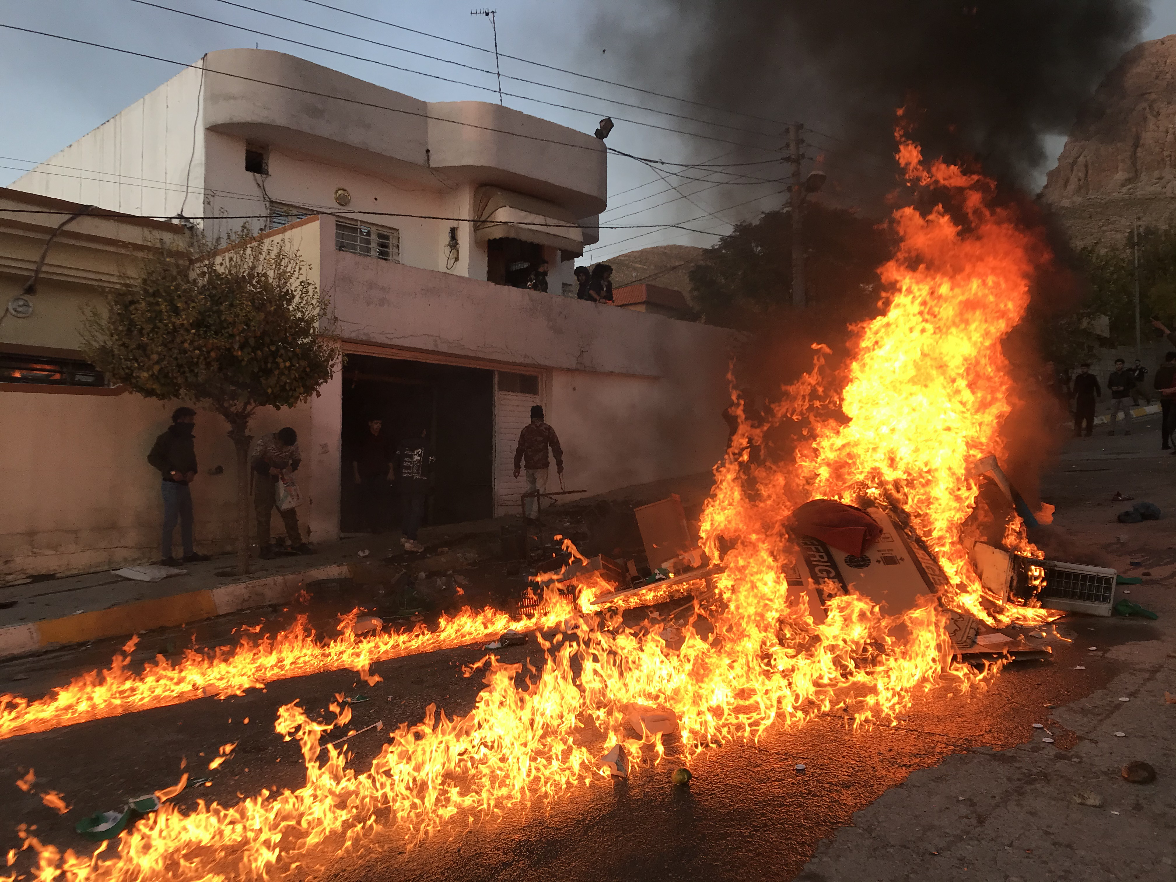 Government buildings including offices of the Kurdistan Democratic Party (KDP) and the Patriotic Union of Kurdistan (PUK) were torched by protesters