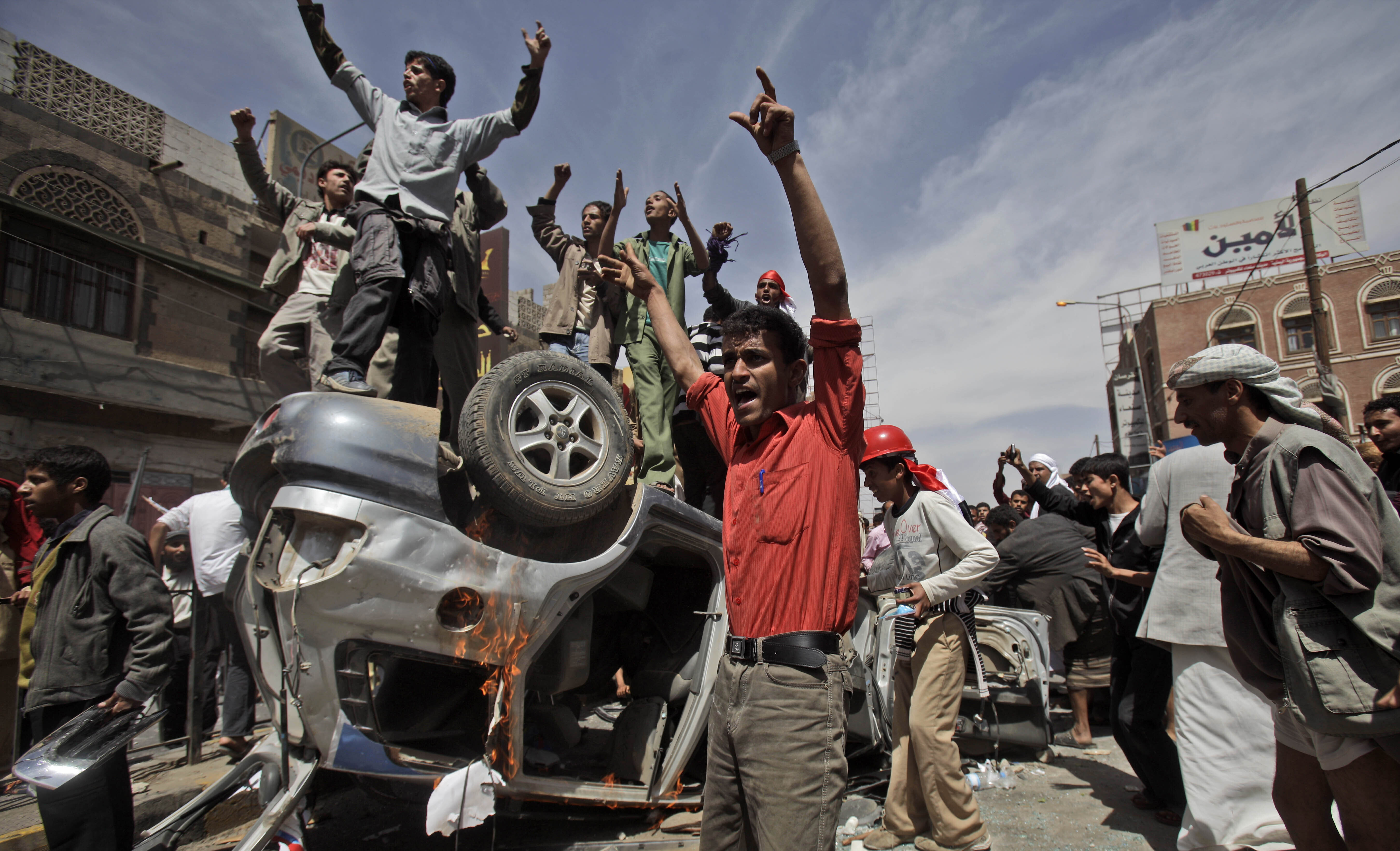 Then-President Ali Abdullah Saleh was hurt in an assassination attempt in June 2011, forcing him to seek treatment in Saudi Arabia