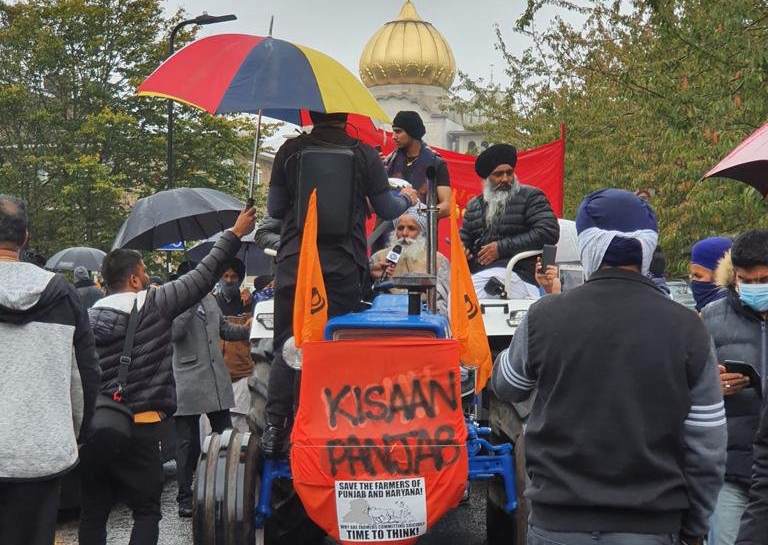Britons rally in London in solidarity with the farmers in India