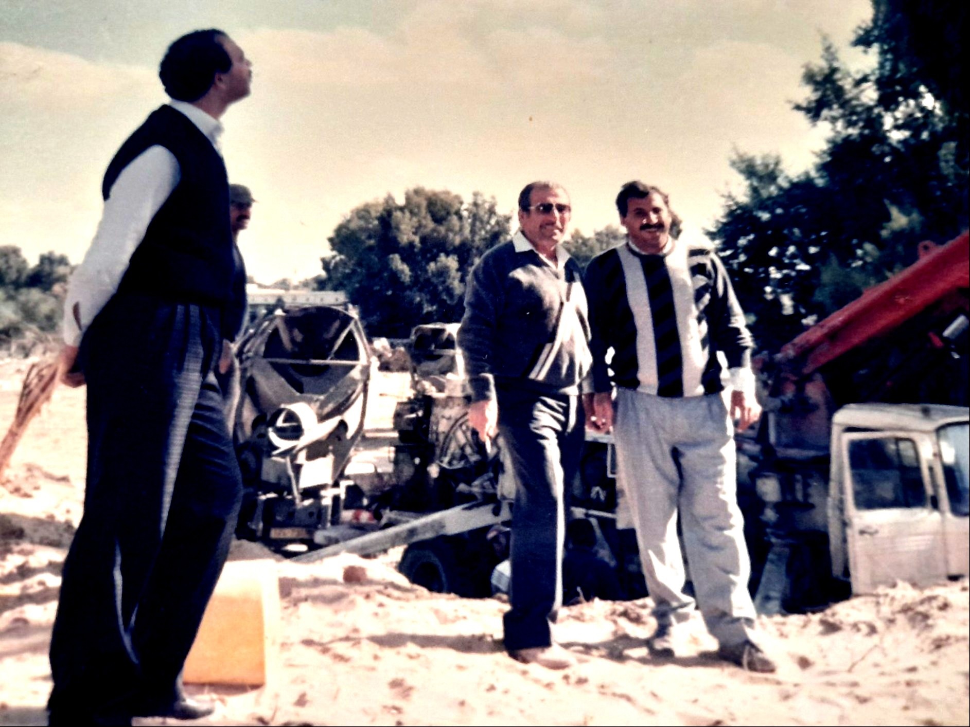 Usama el-Khoudary, right, during a project [Courtesy of Hind Khoudary]