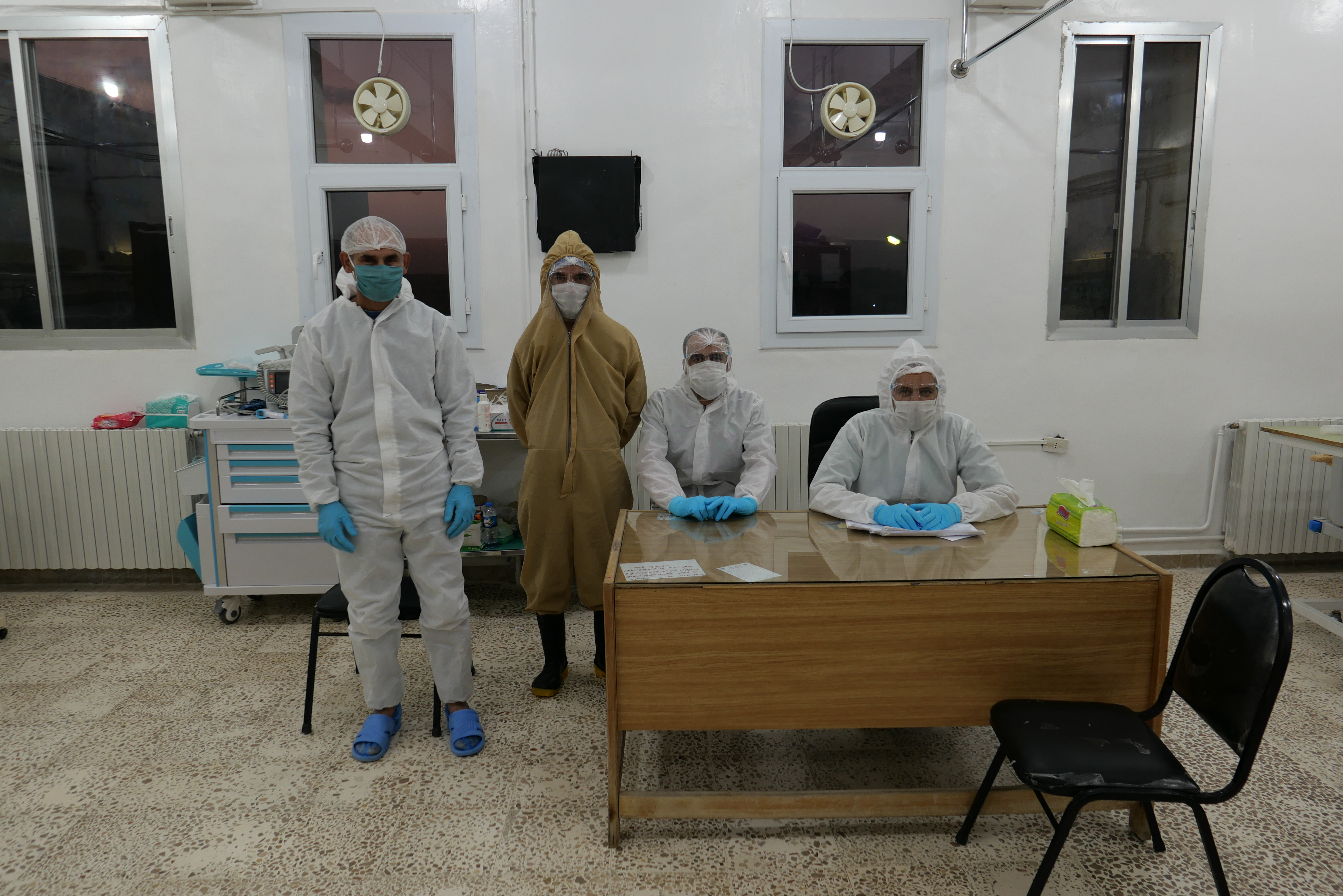 Hospital staff in Derik, Syria