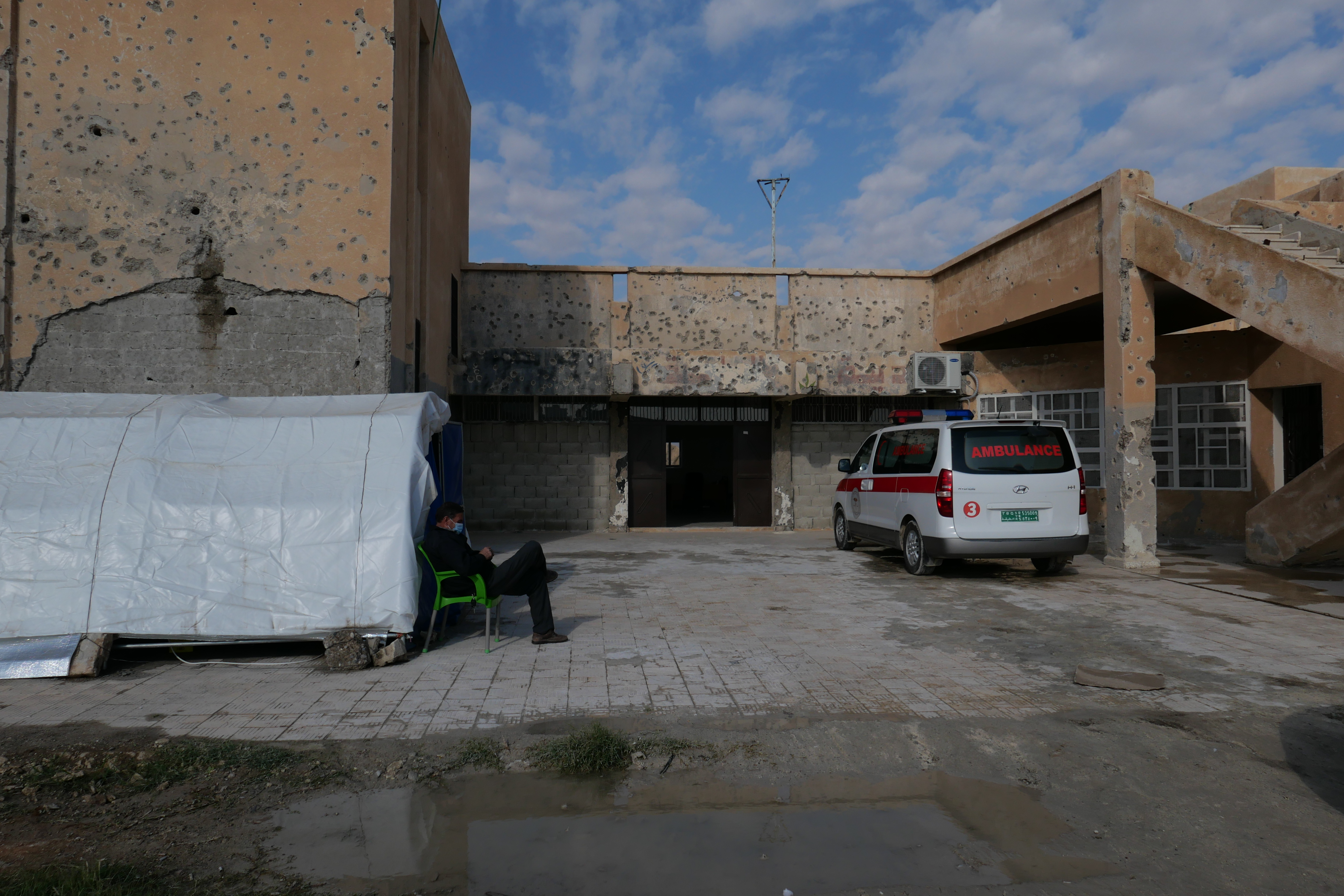 COVID treatment centre in Taqba, Syria