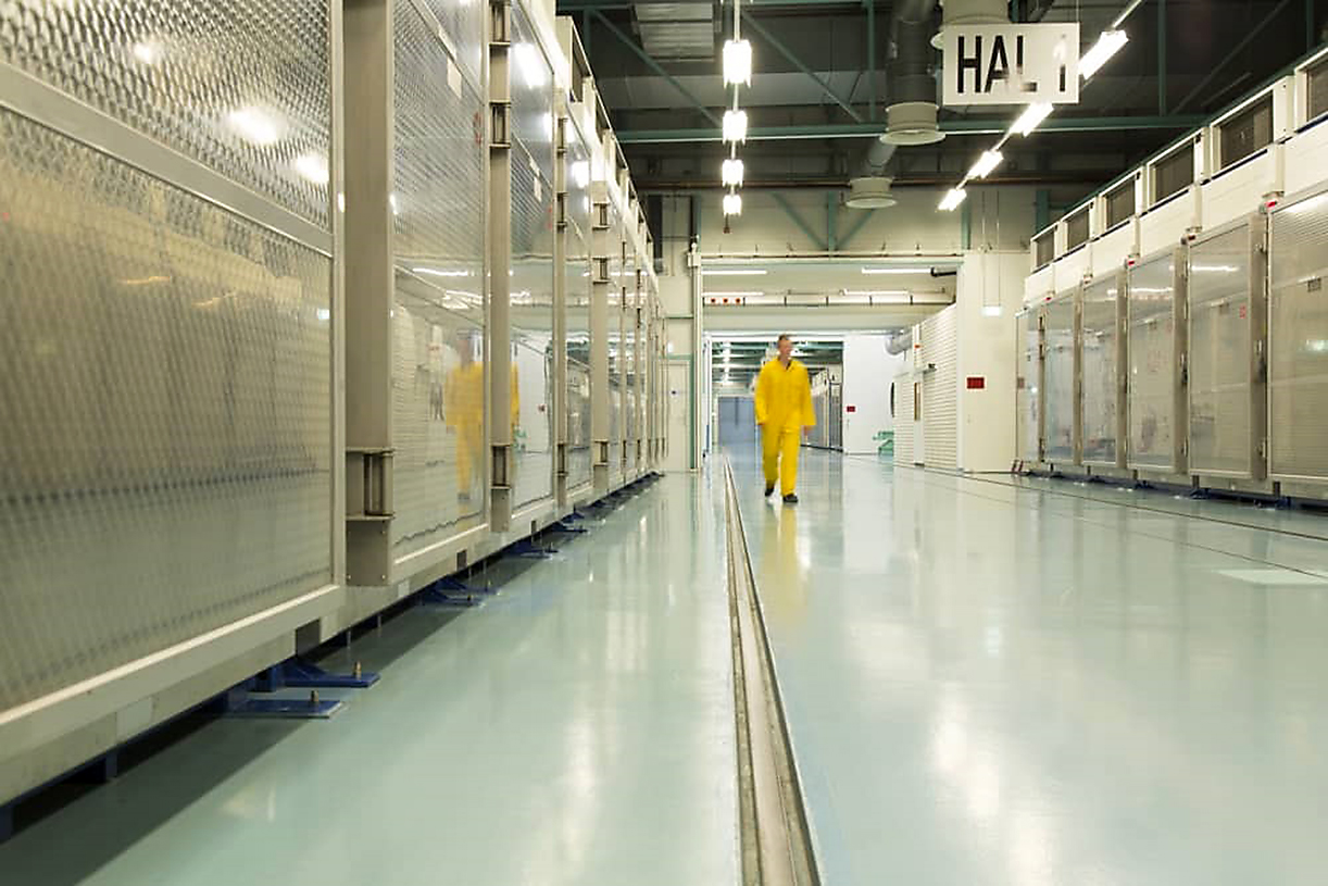 A handout picture released by Iran’s Atomic Energy Organization shows the interior of the Fordow Uranium Conversion Facility in Qom, in the north of the country