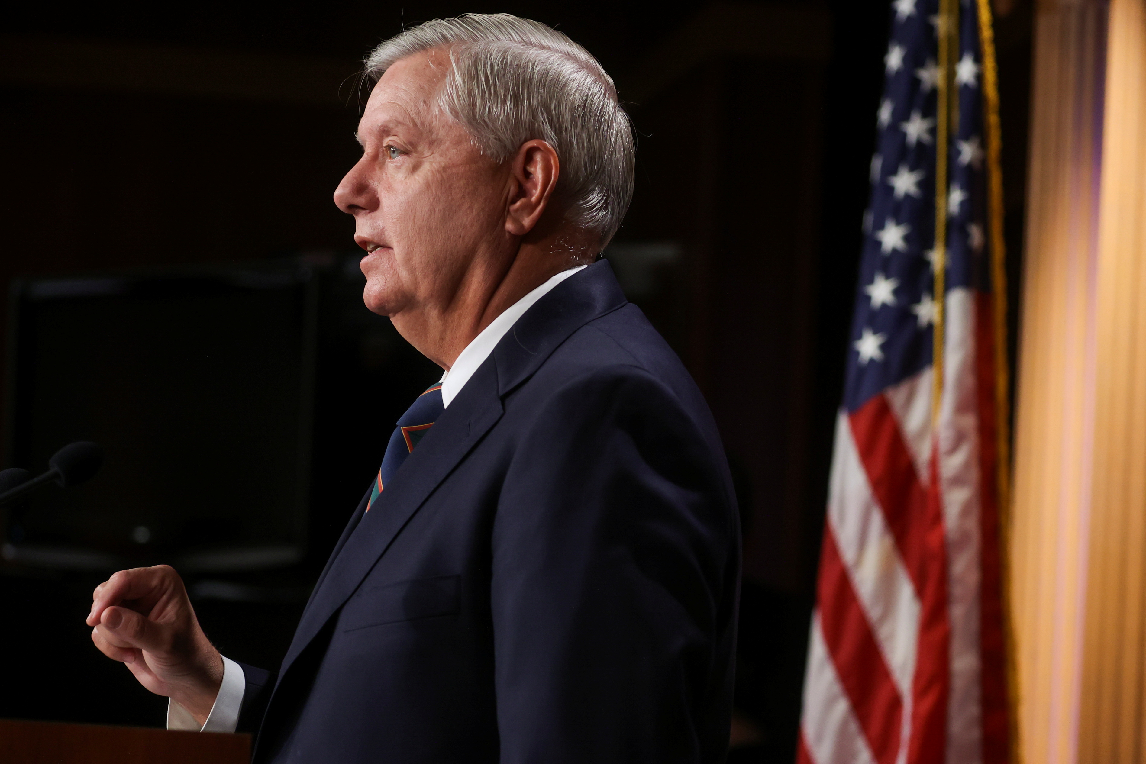 US Senator Lindsey Graham, a Republican, has condemned the mob that attacked the US Capitol on January 6 but defended Trump against accusations by Democrats that the former president incited the violence