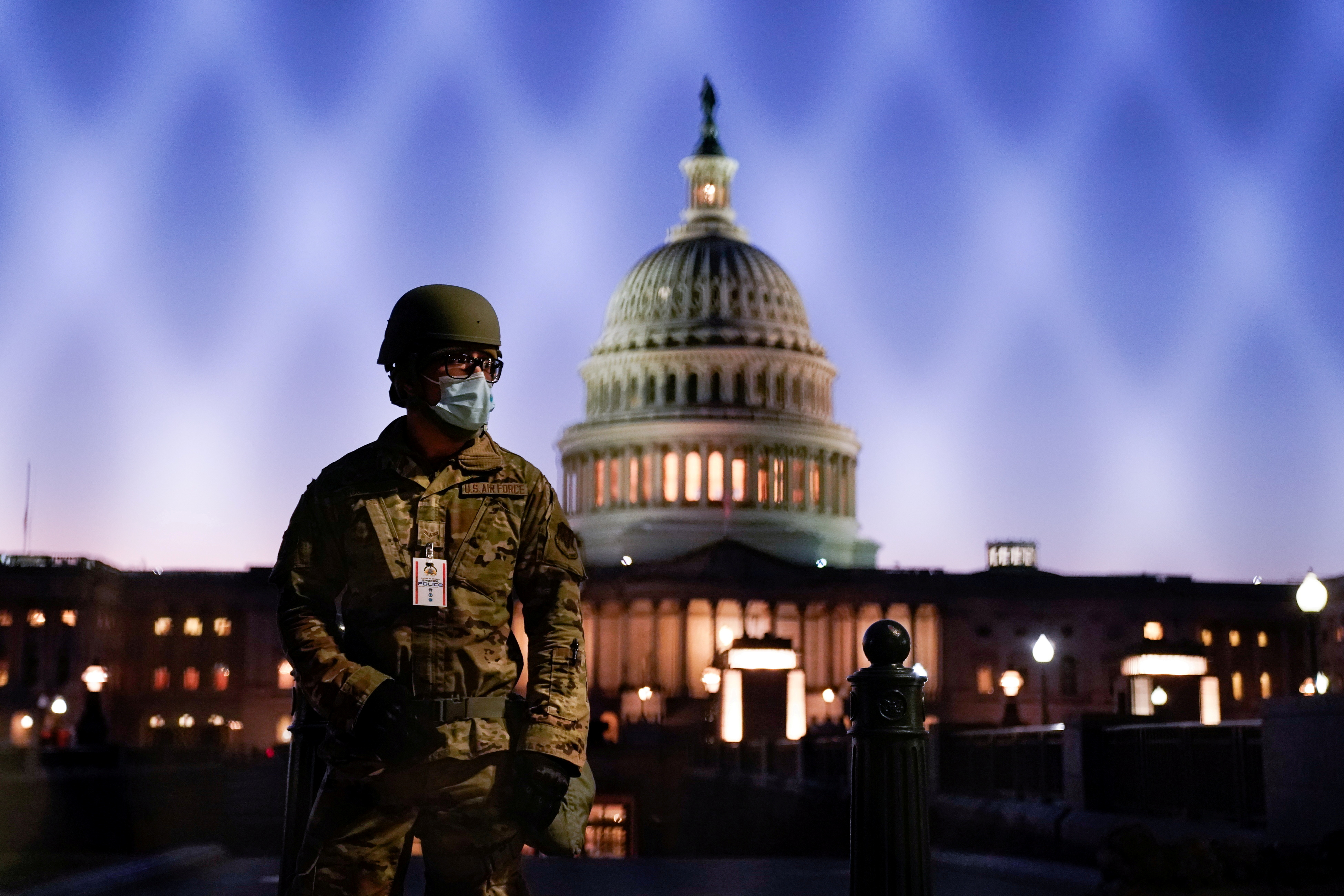 Military police in the National Guard have been called in to secure the US Capitol following the attack on January 6 amid fears of new violence from Trump supporters ahead of Joe Biden’s inauguration on January 20