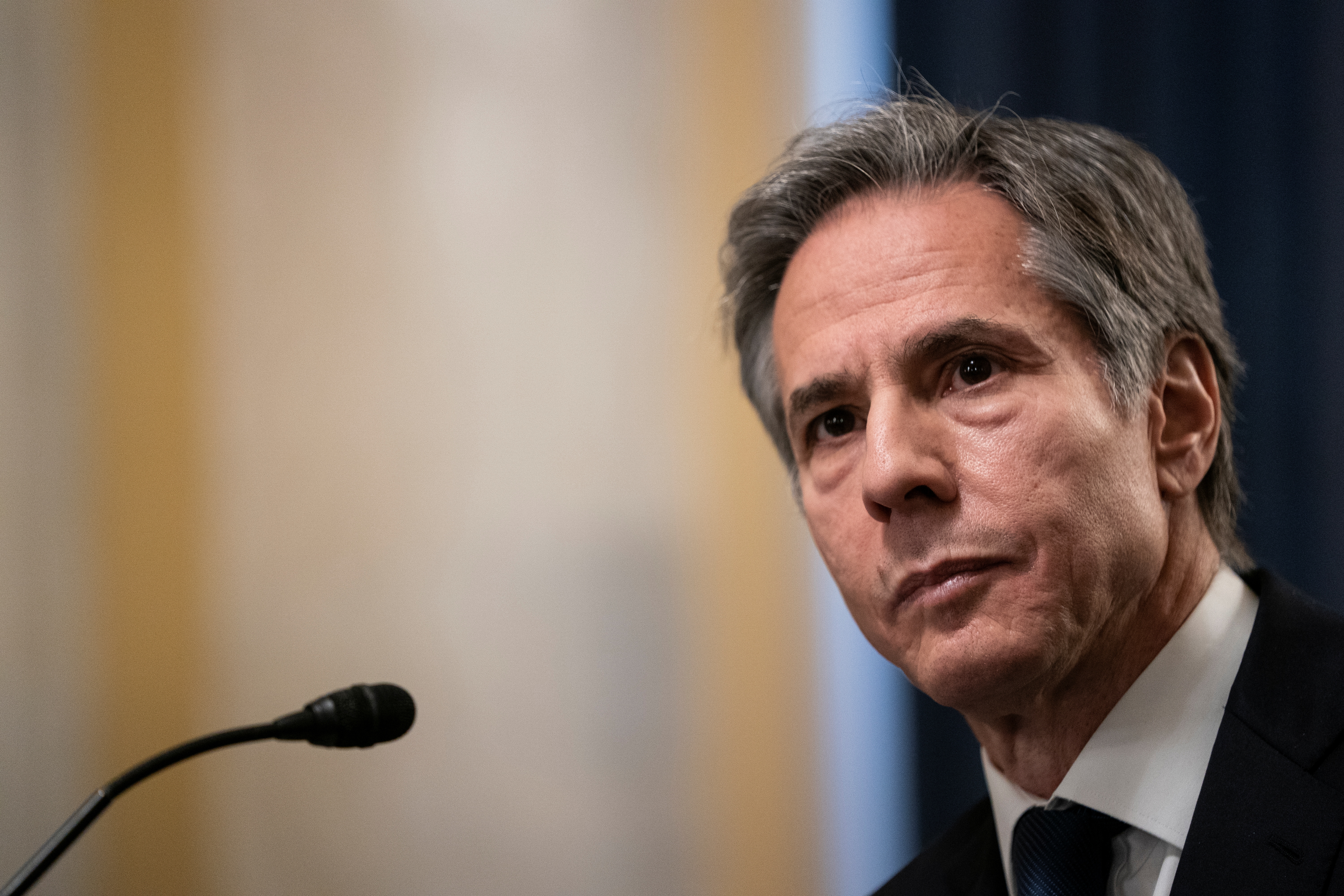 Antony J Blinken speaking during his confirmation hearing to become secretary of state before the US Senate Foreign Relations Committee at the US Capitol on January 19, 2021