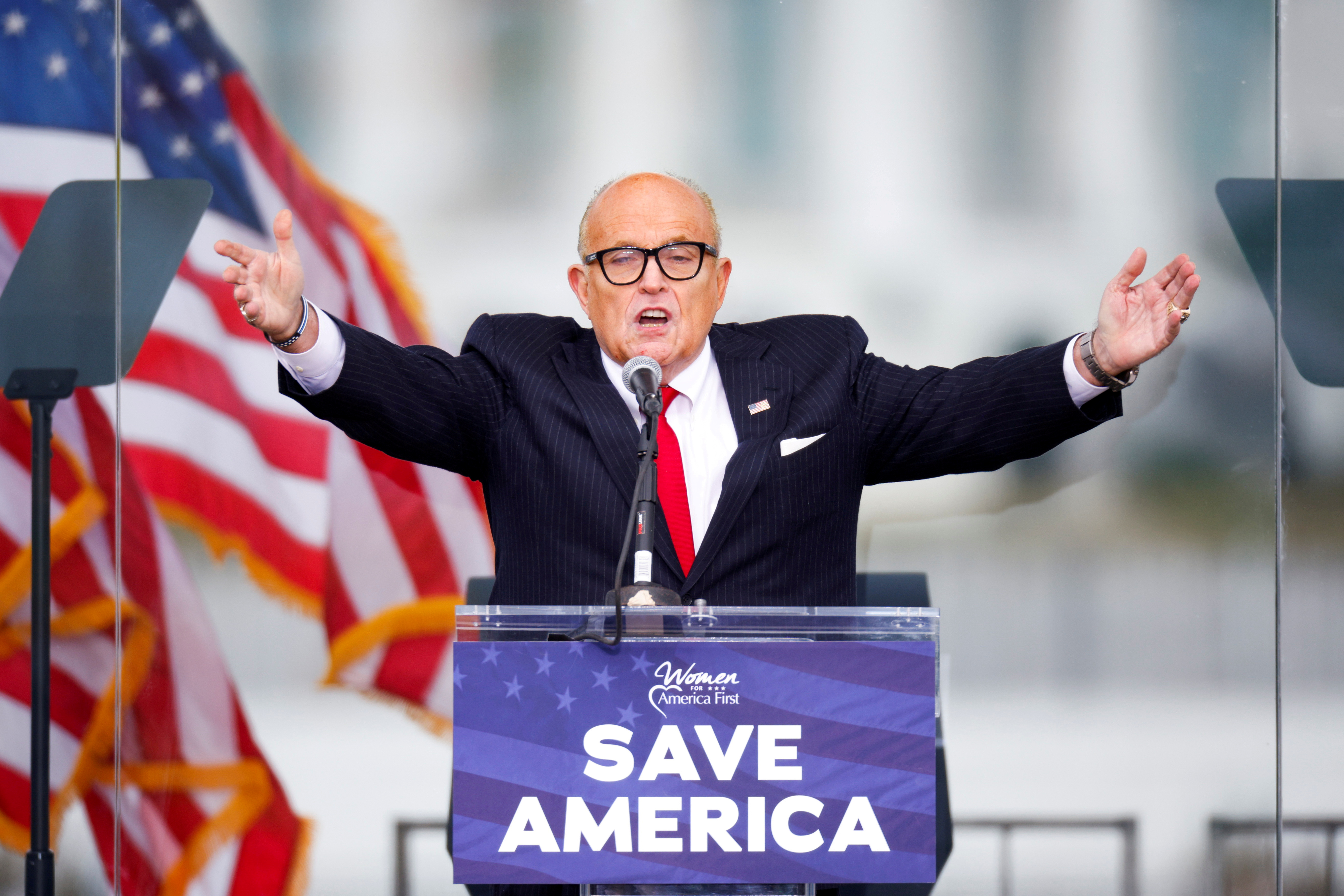 Former President Donald Trump’s former lawyer Rudy Giuliani was also named in the suit filed by Smartmatic USA on Thursday