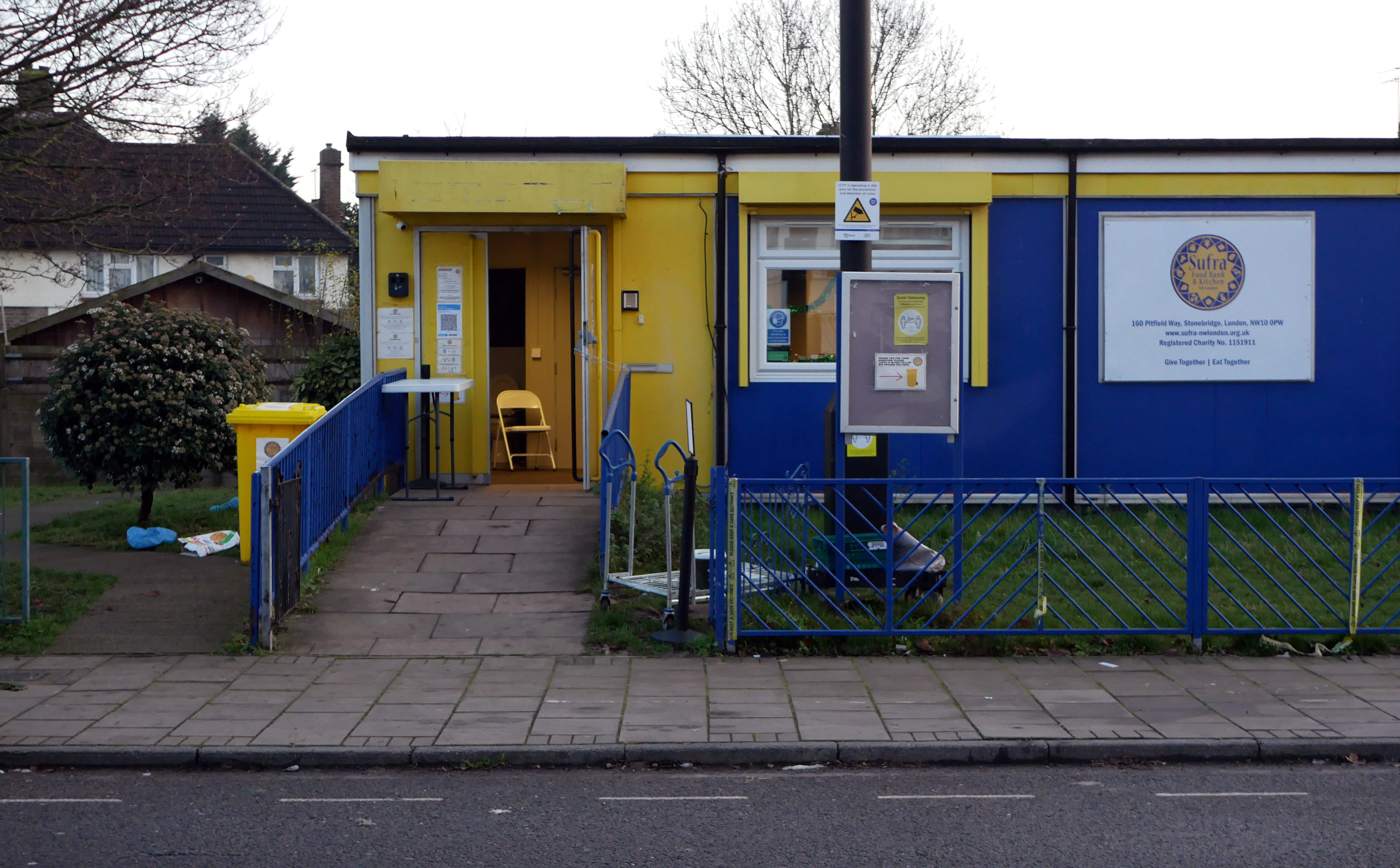 Sufra is a food bank in Brent, northwest London, which has seen demand rise sharply during the pandemic from both working and unemployed people [Eva Clifford/Al Jazeera]
