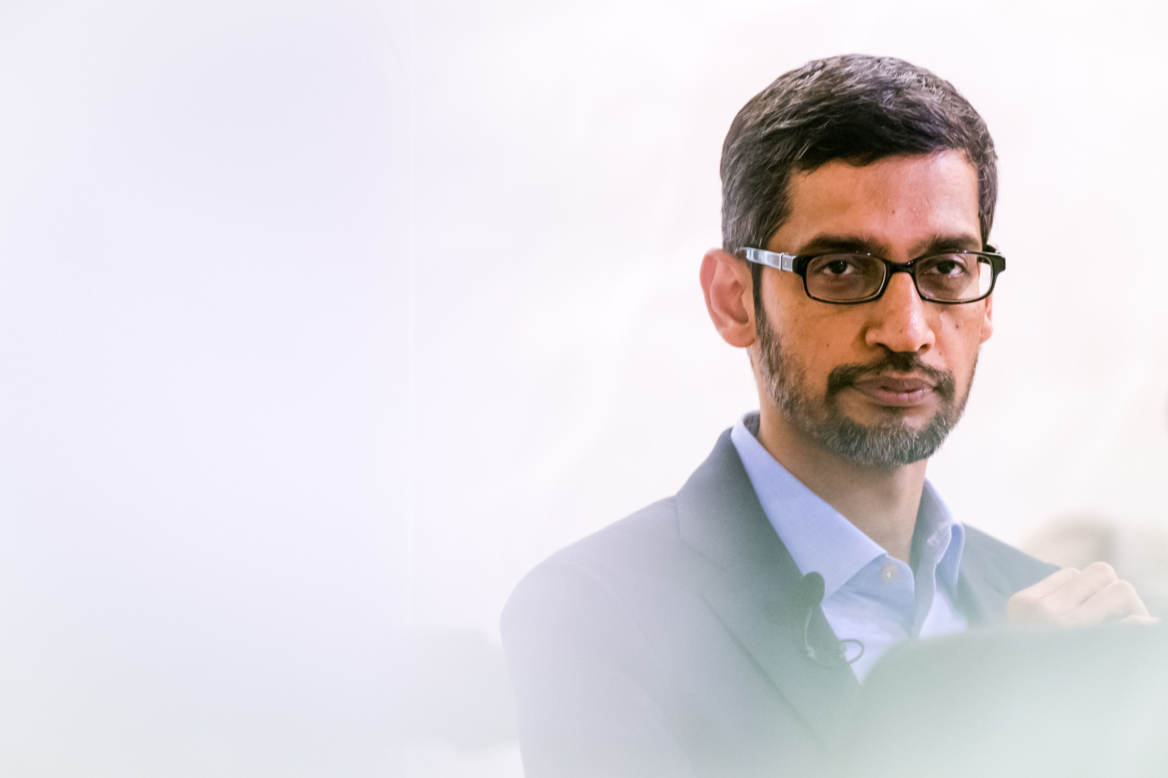 Sundar Pichai, chief executive officer of Alphabet Inc, which controls Google