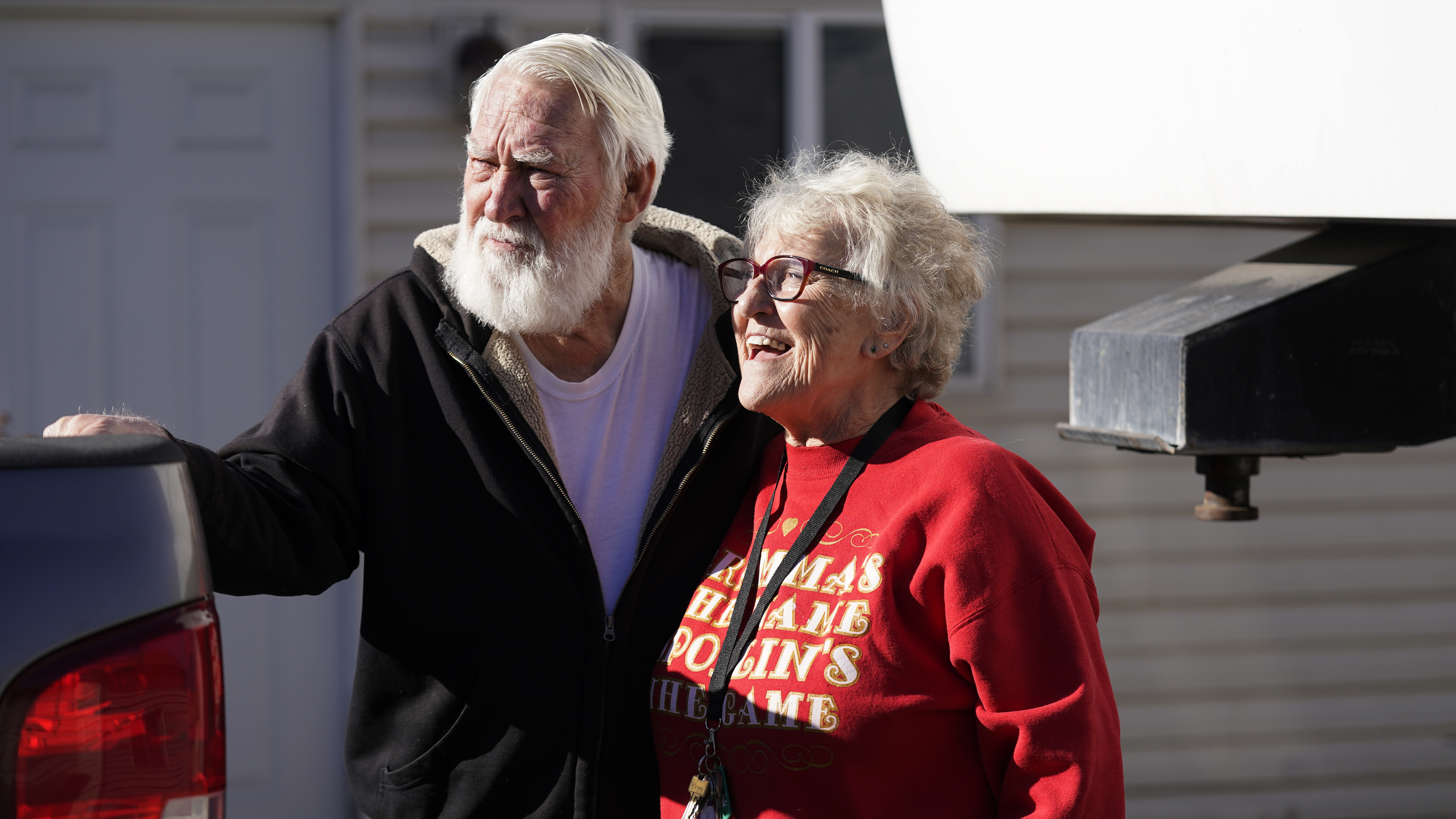 ‘Snowbirds’ Kathy and Bud Scott pose for a photograph at their home on December 3, 2020, in West Valley, Utah, the United States