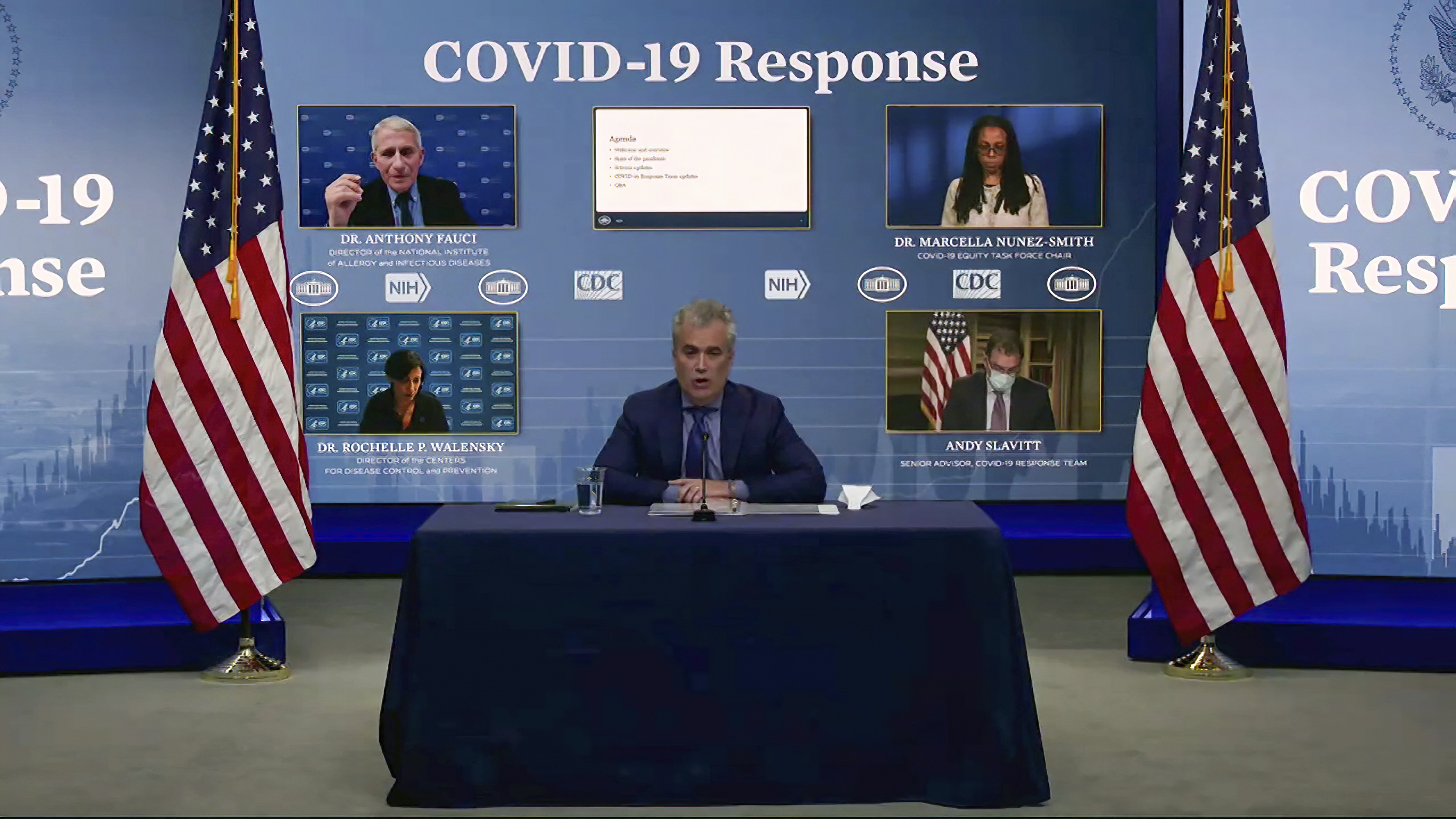 Jeffrey Zients, the White House’s COVID-19 response coordinator said the ramped-up vaccination effort will include increasing the number of people administering vaccines [White House via AP]