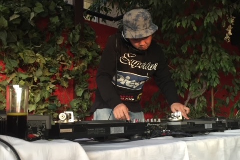 Jun DJ’s at a session in Johannesburg [Photo courtesy of Charles Leonard]