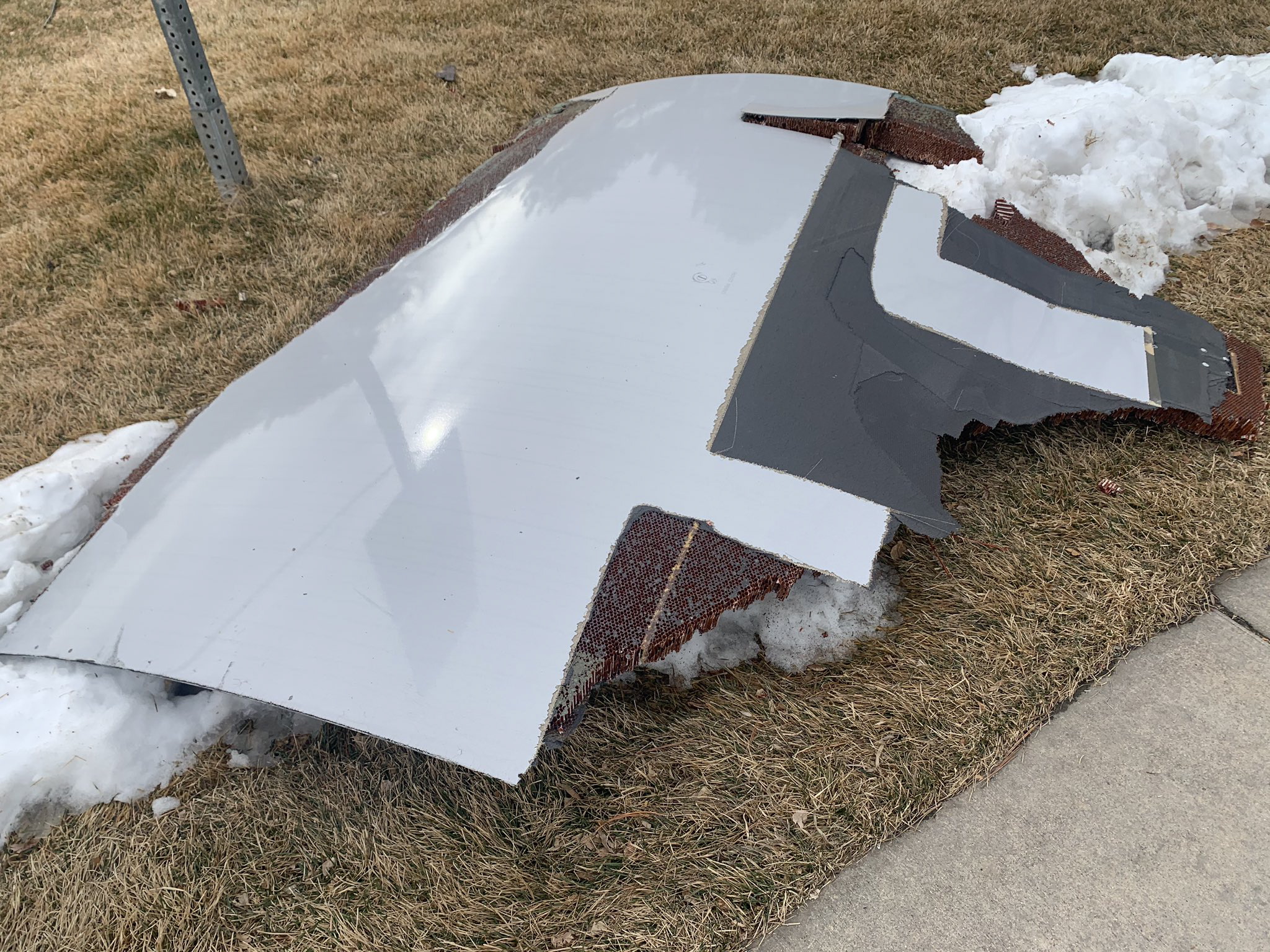 The National Transportation Safety Board urged people to leave debris untouched for the purposes of their investigation [EPA via Broomfield Police Department]