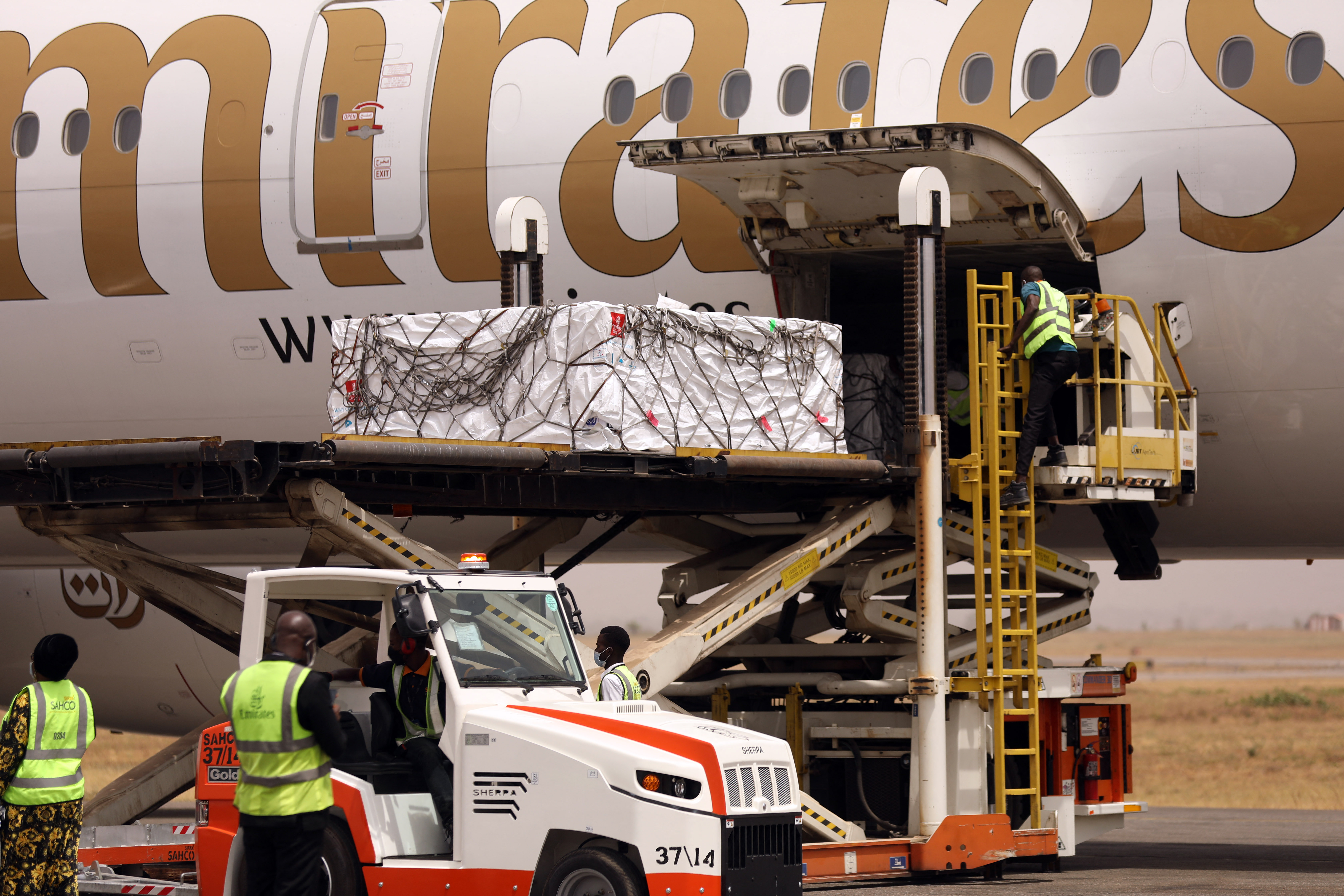 A shipment of nearly four million coronavirus jabs arrive in Nigeria under COVAX