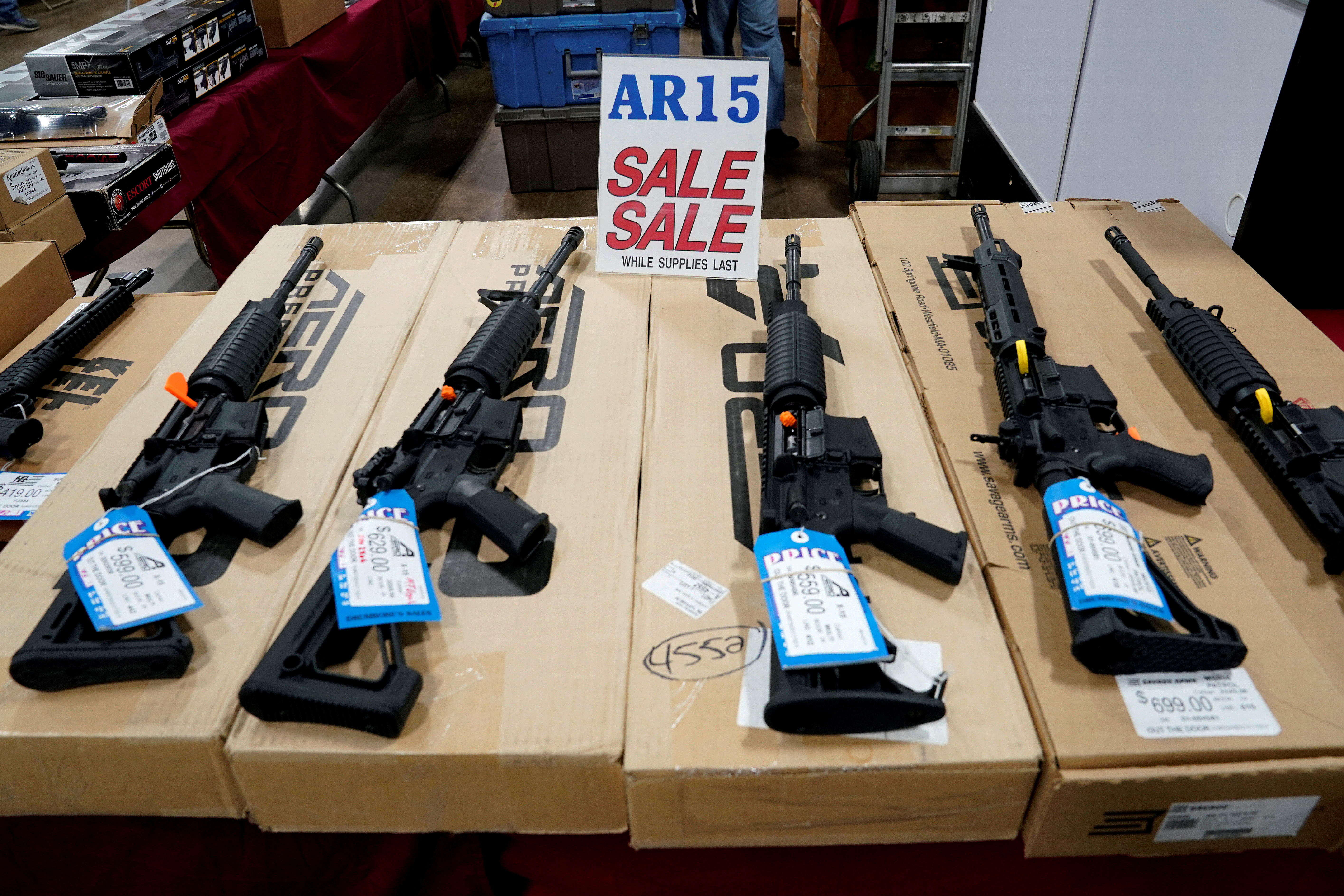 Biden and congressional Democrats are pushing new gun controls, including tighter background checks and a renewed ban on assault weapons like the AR-15 semiautomatic rifle