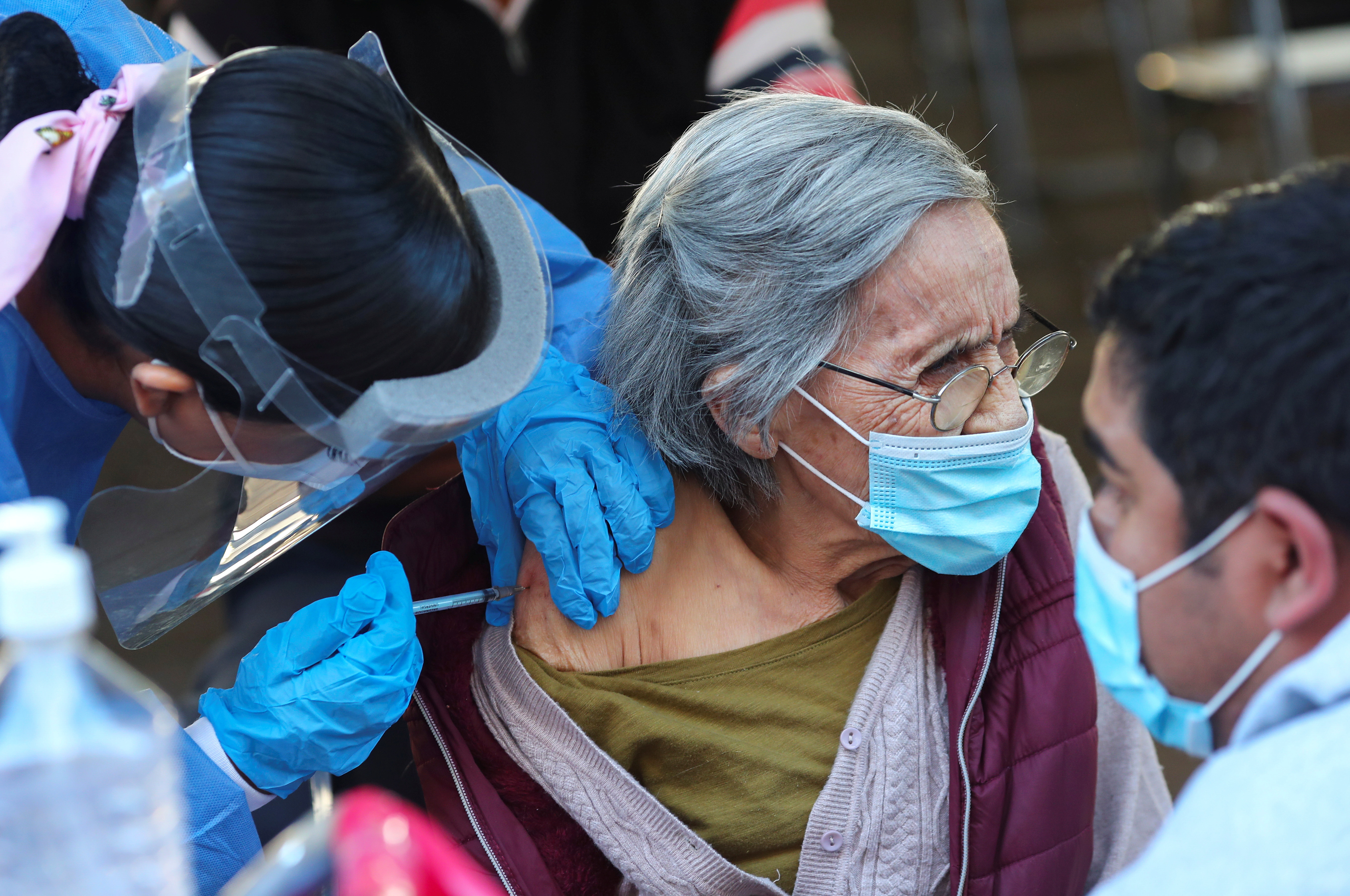 Mexican President Andres Manuel Lopez Obrador has set a goal to have administered at least one shot to most of the elderly by the end of April