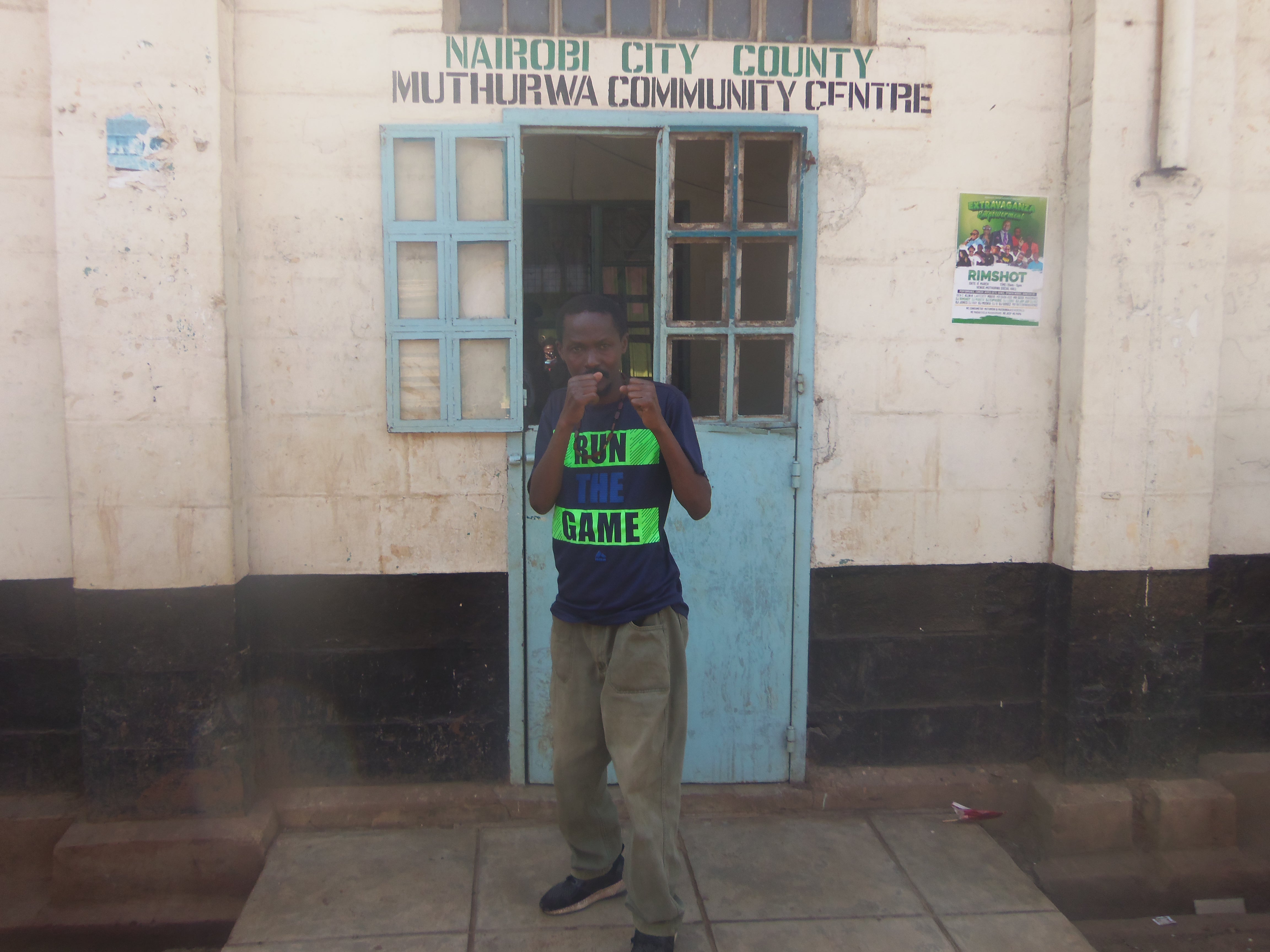 Bilali at the community centre he visits sometimes