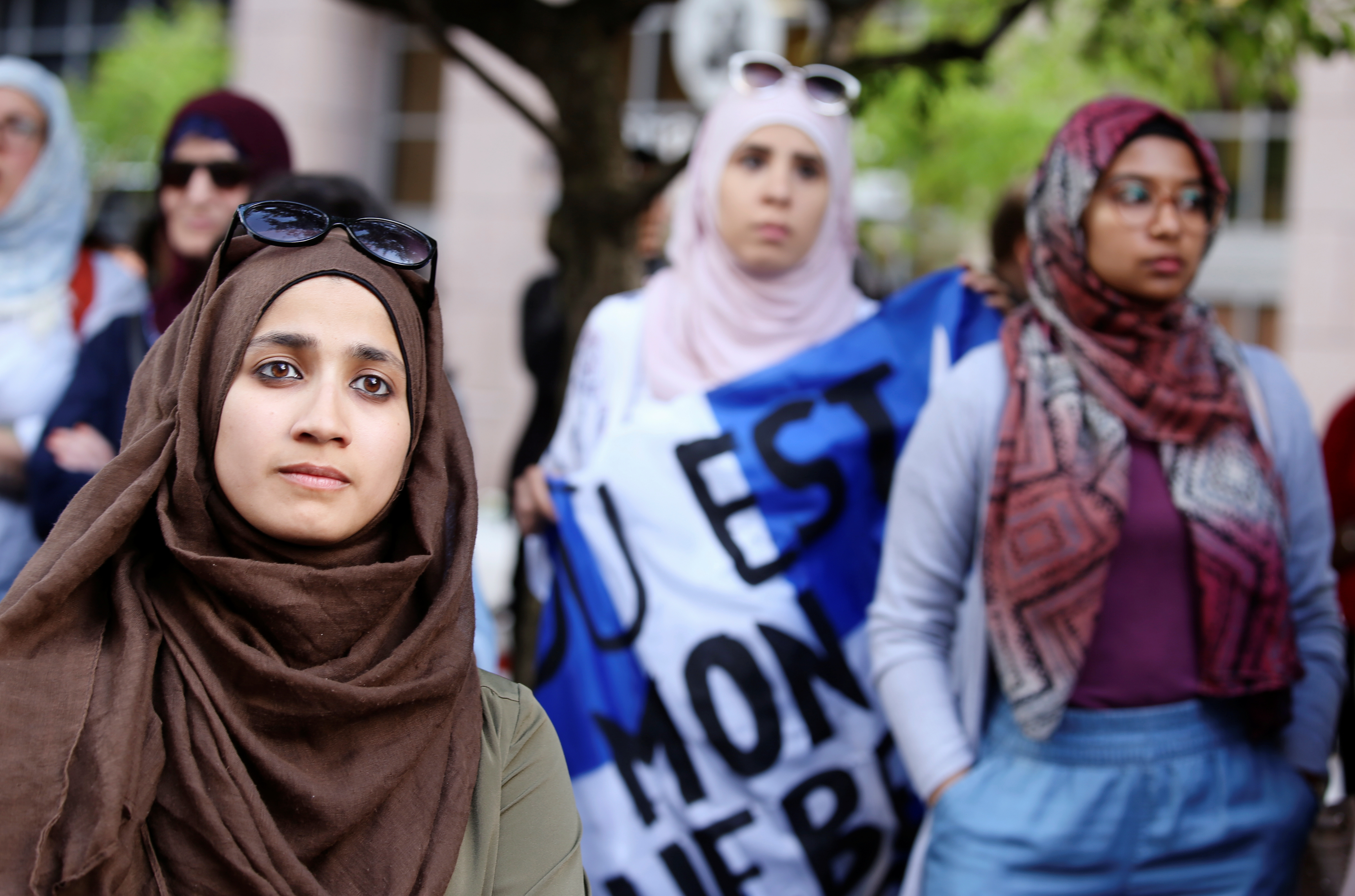 Women protest Quebec's Bill 21
